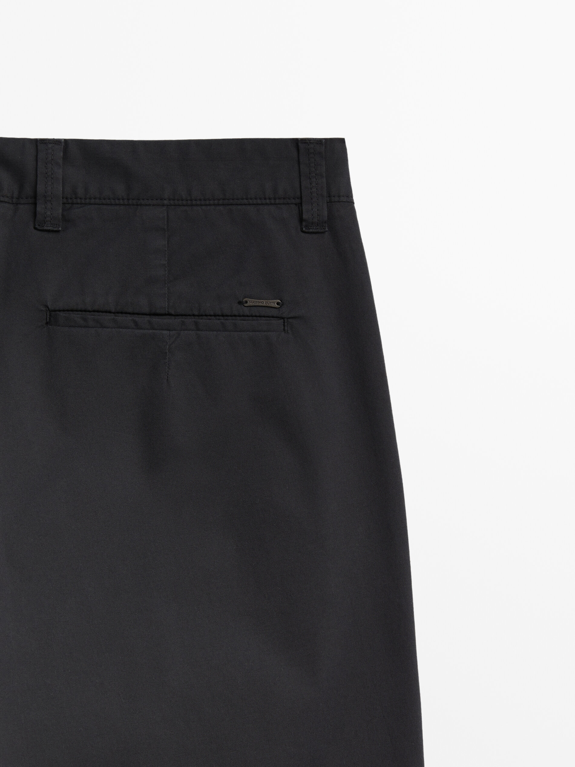 Pantalón chino mezcla algodón tapered fit - AZUL MARINO