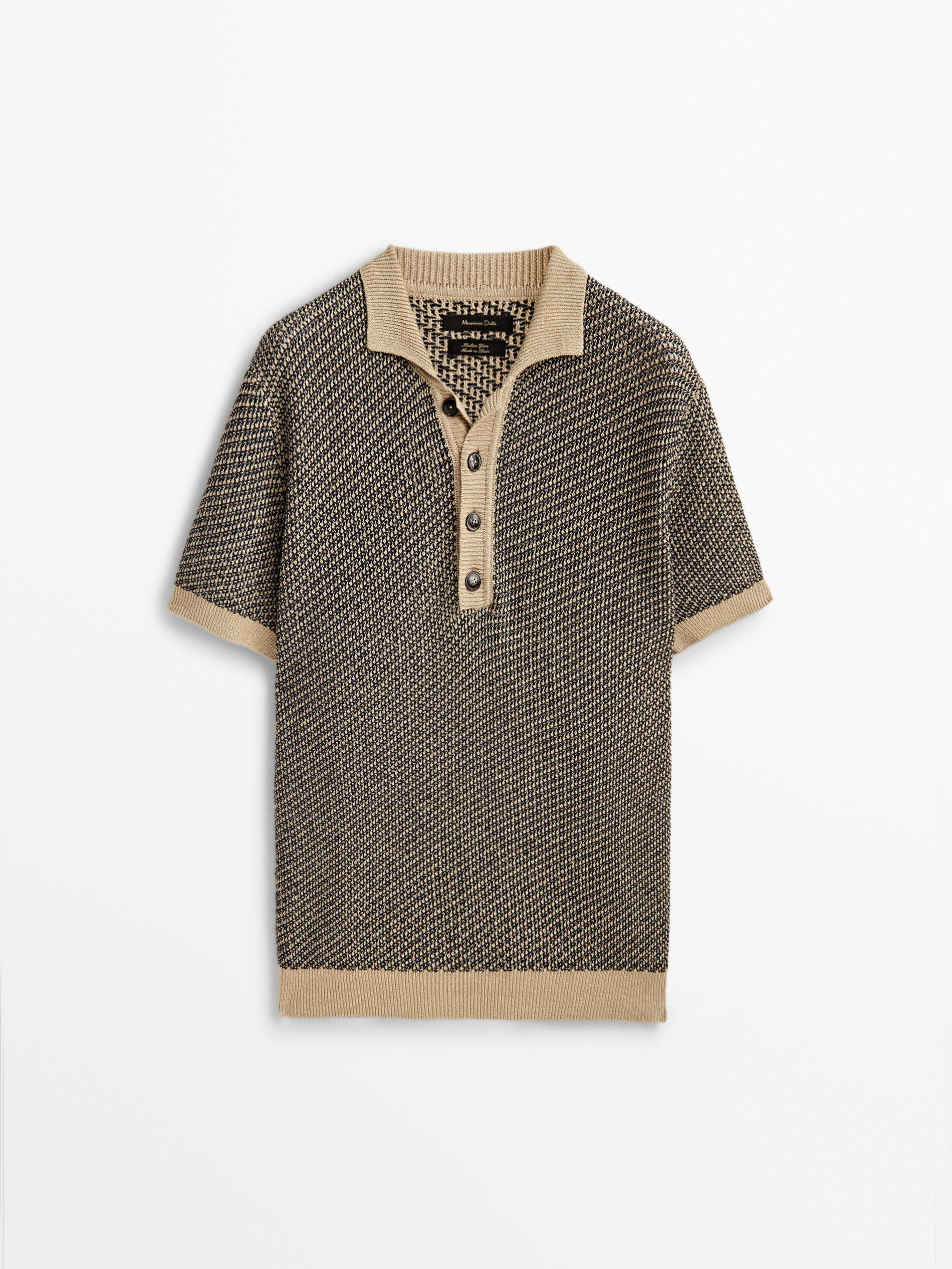Jersey polo jacquard lino Limited edition - BEIGE