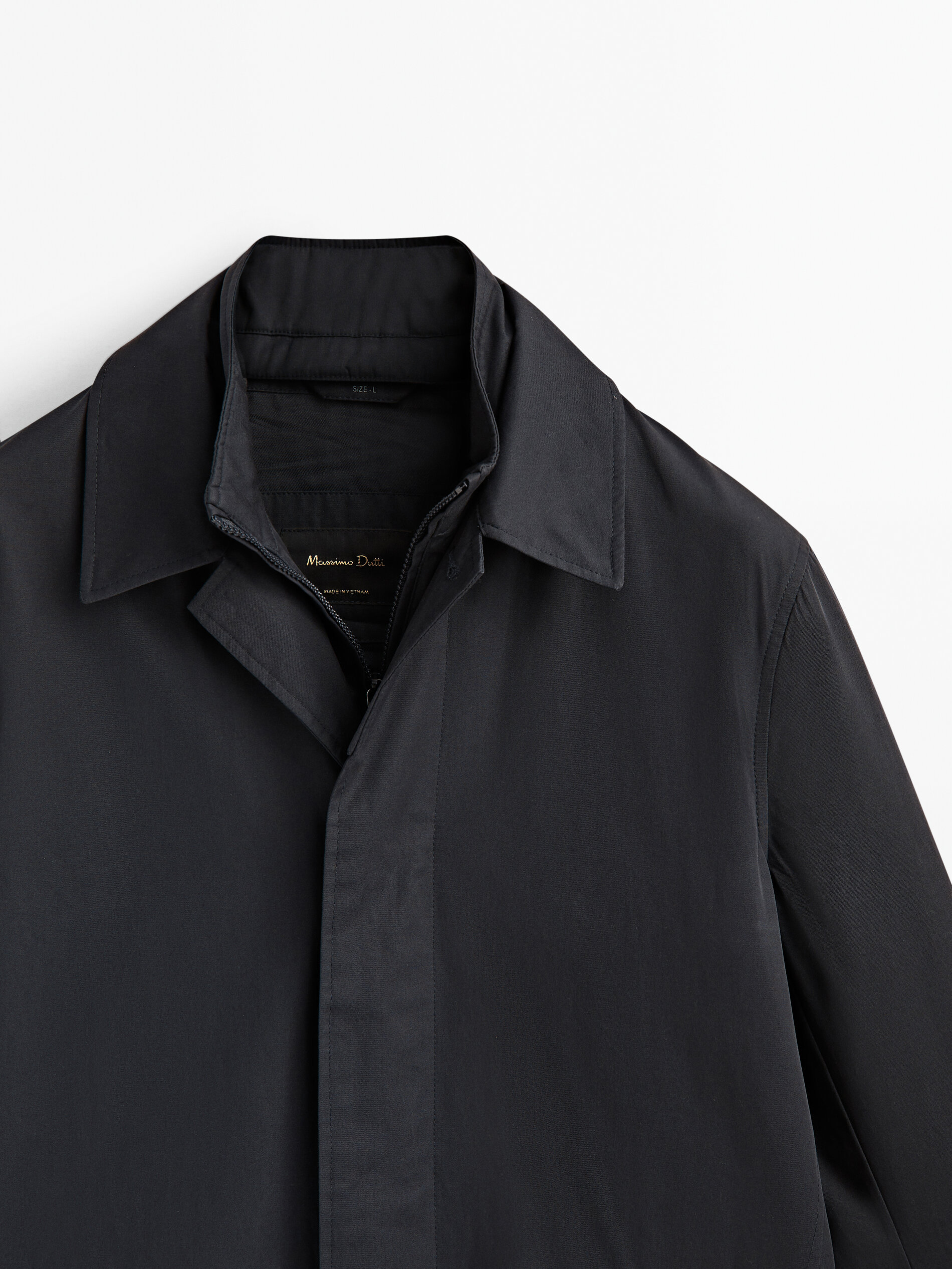 Chaqueta trench algodón interior desmontable - AZUL MARINO