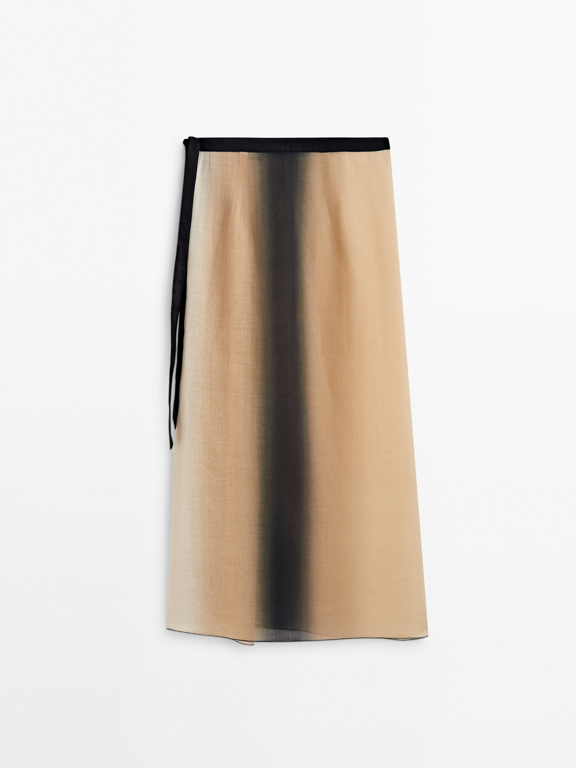 Pareo cruzado ramio degradado - CRUDO