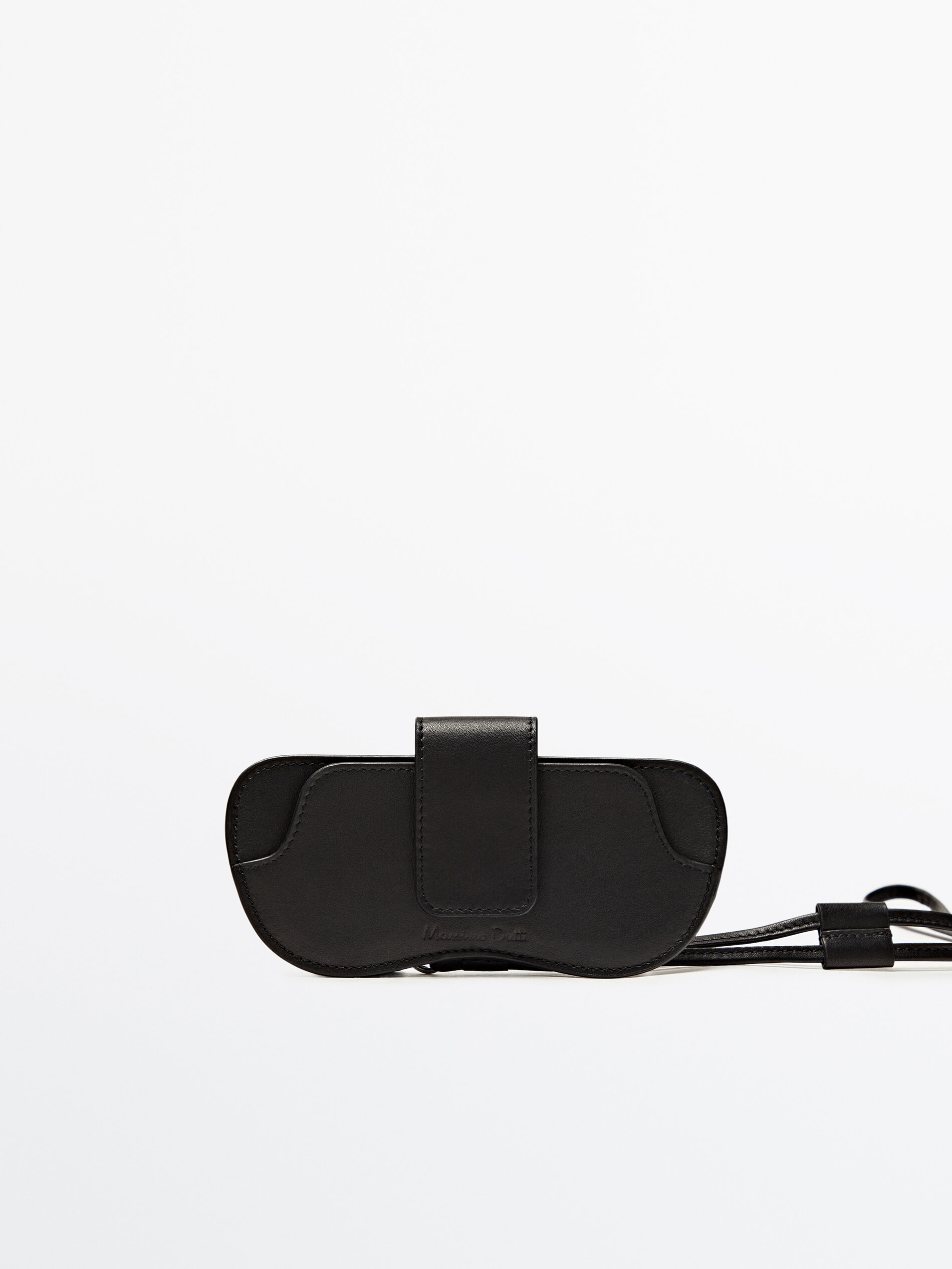 Funda piel gafas con correa - NEGRO