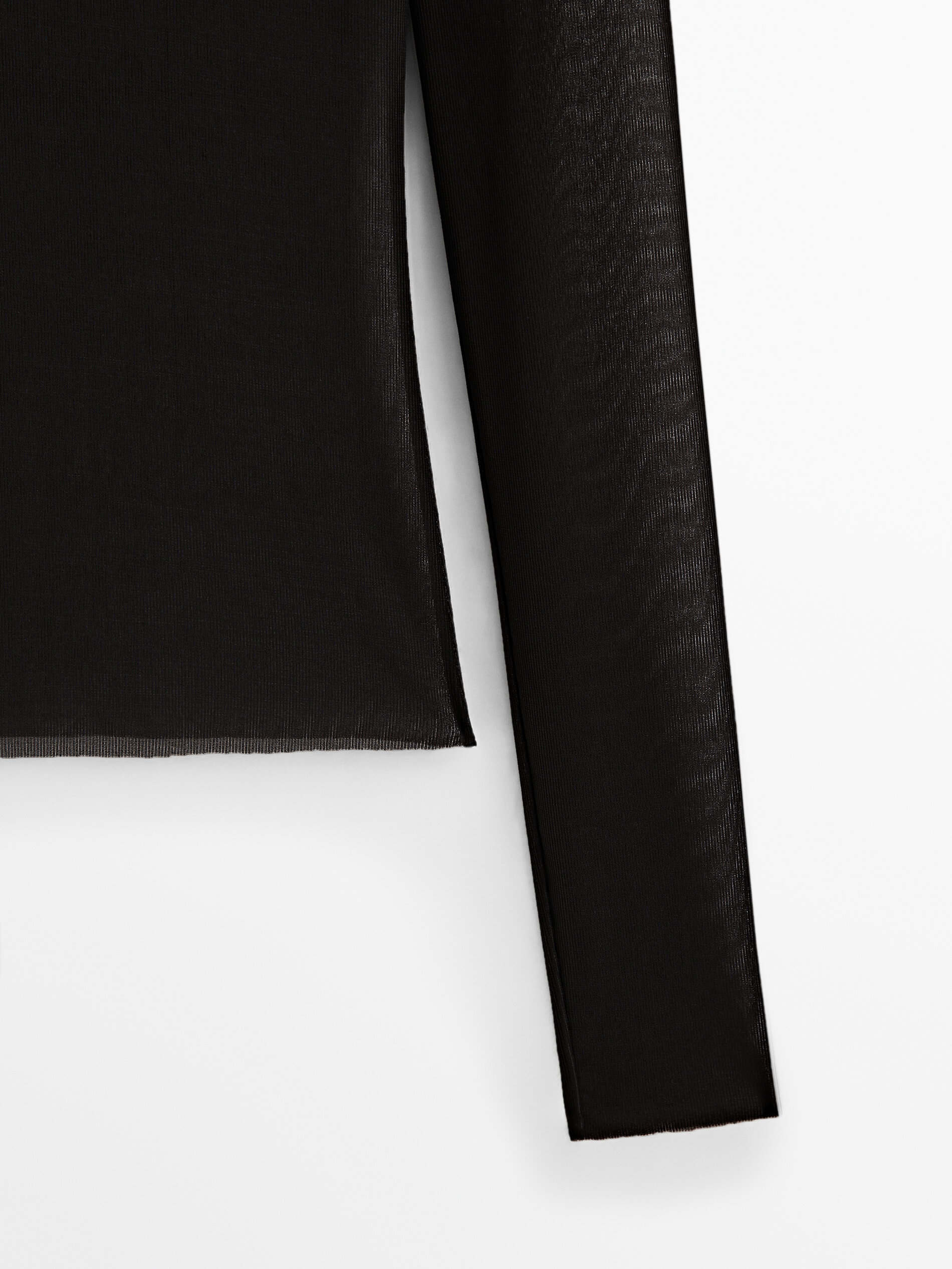 Camiseta semitransparente -Studio - NEGRO