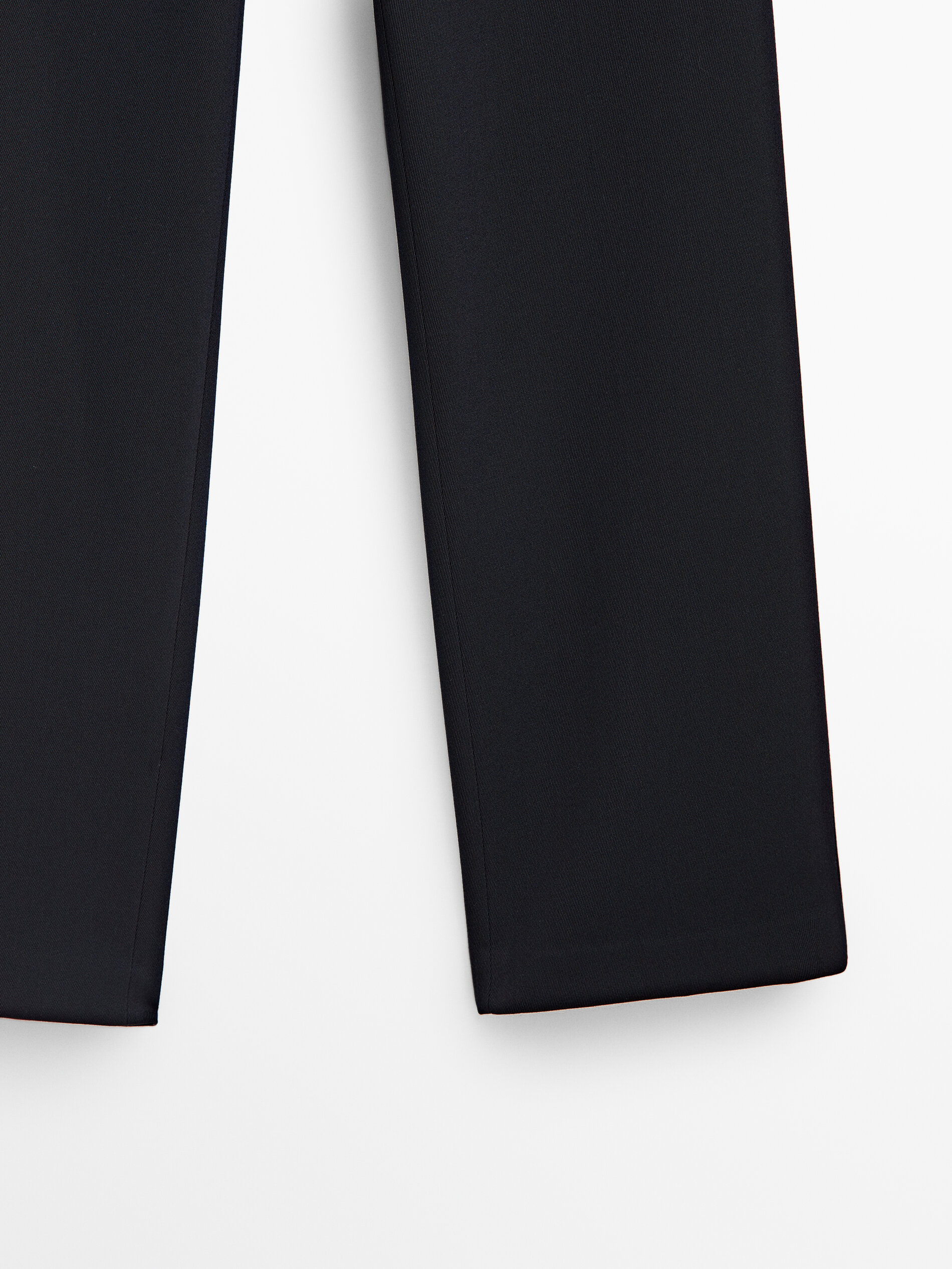 Pantalón con lana detalle solapa - AZUL MARINO