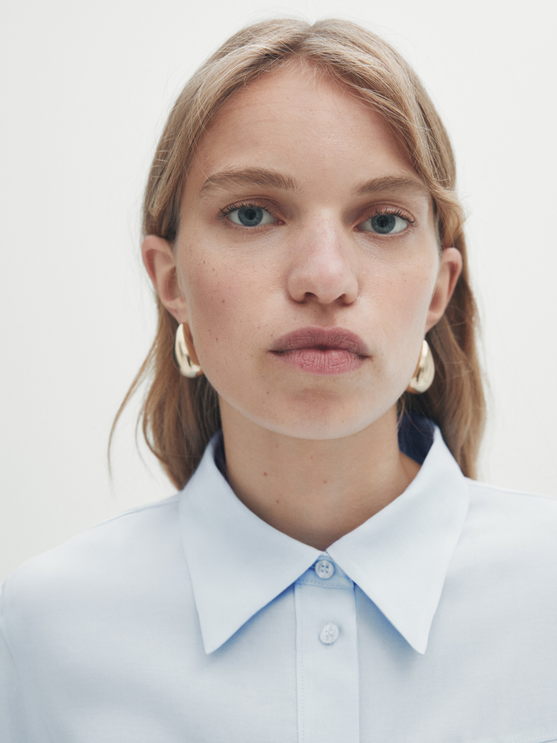 Camisa fluida - CELESTE