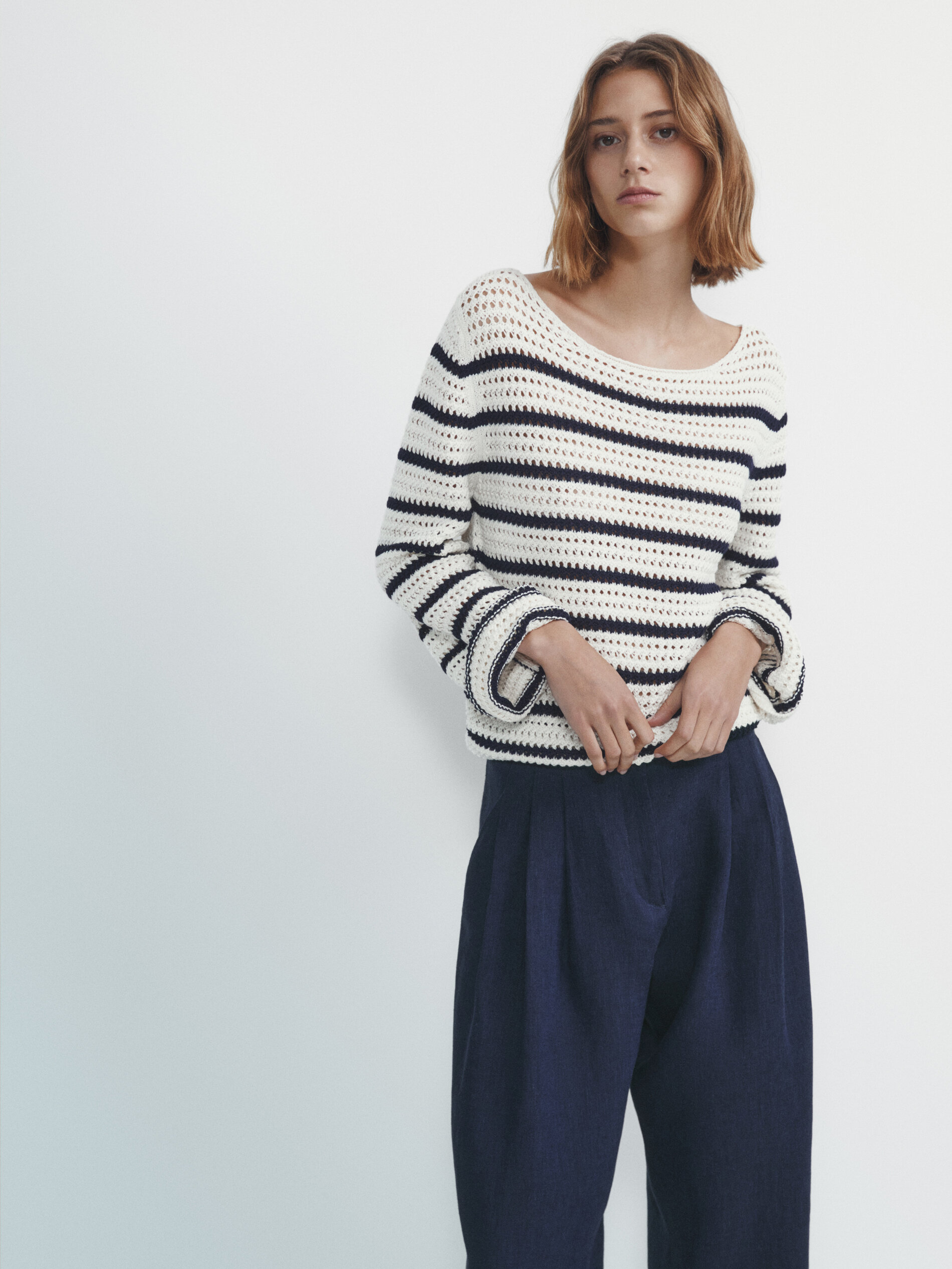 Pantalón 100% lino pinzas - INDIGO