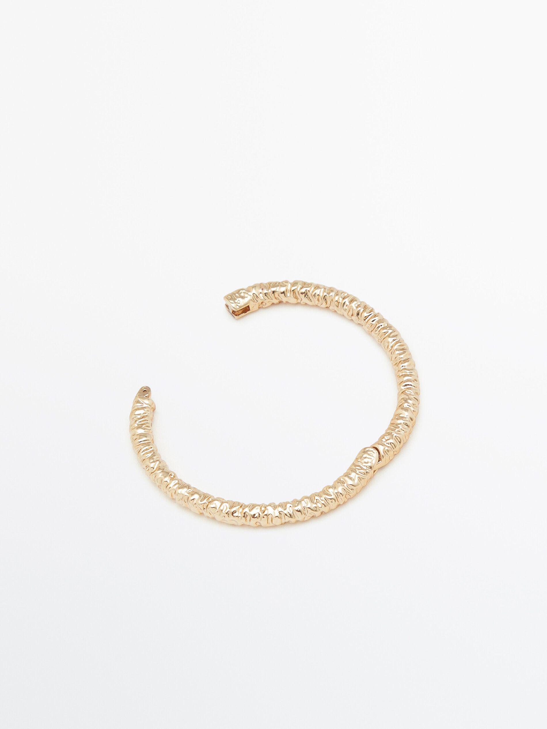 Brazalete textura baño oro - ORO