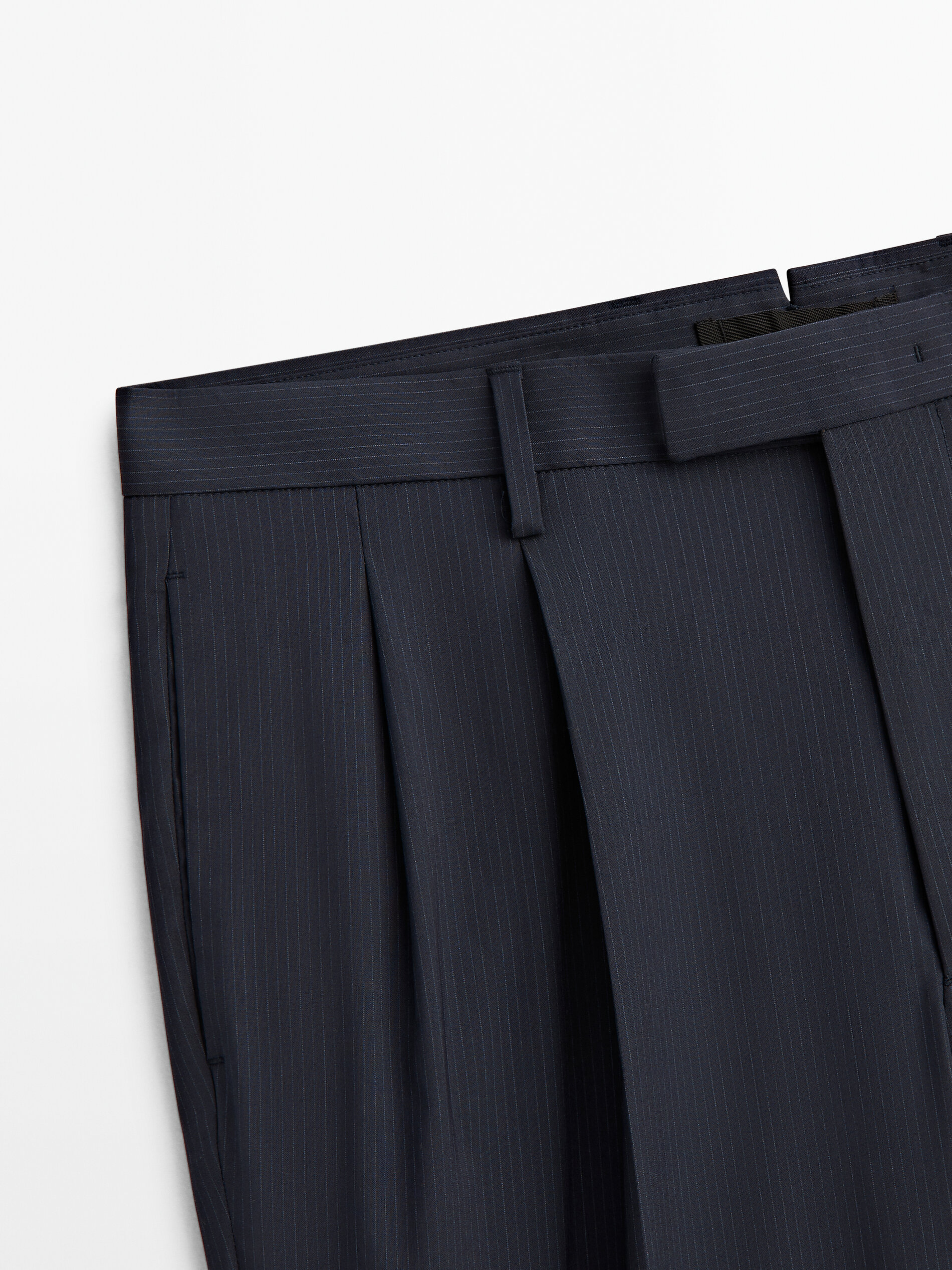 Pantalón traje raya diplomática -Studio - MARINO OSCURO