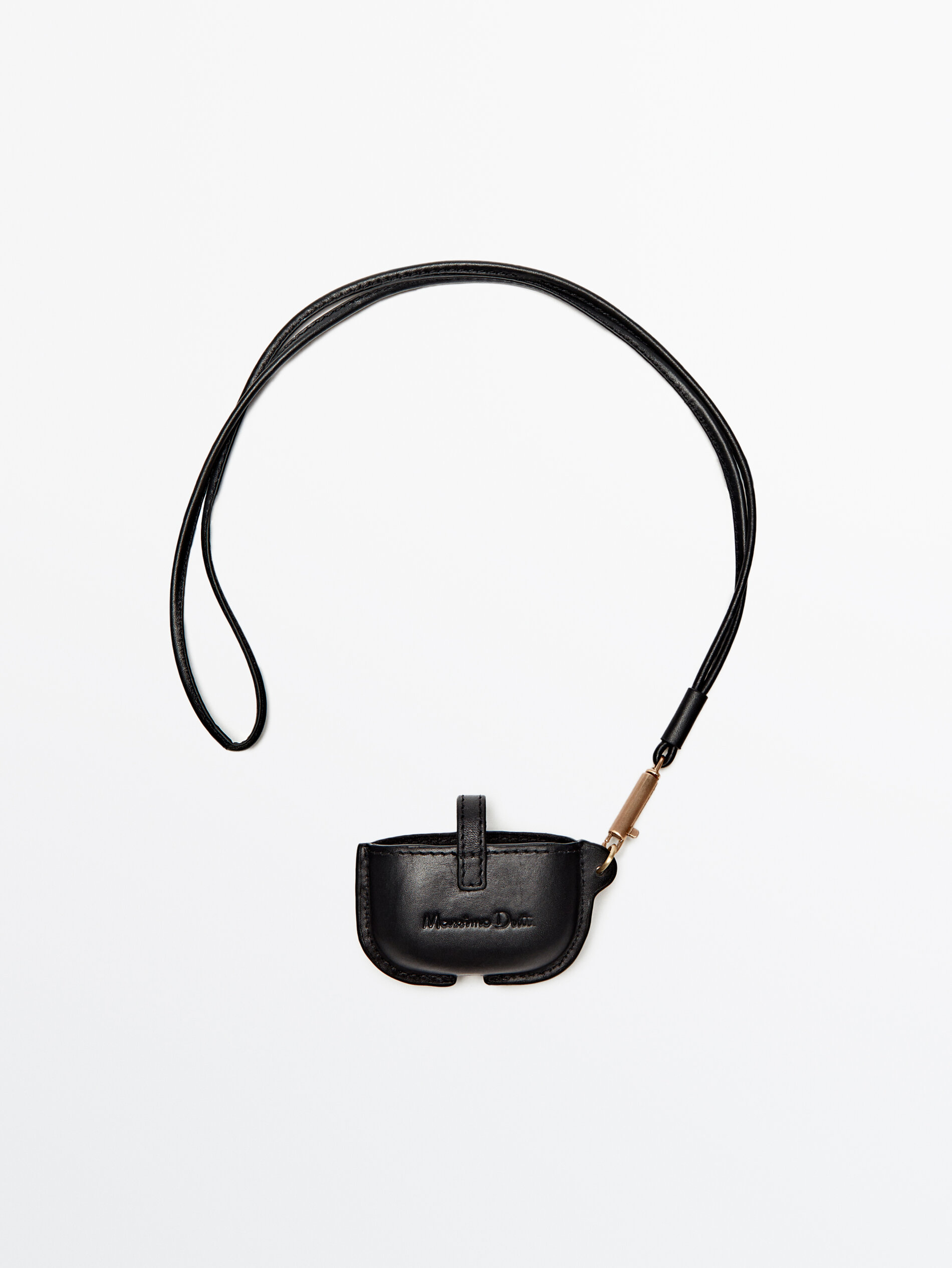 Estuche piel auriculares inalámbricos - NEGRO