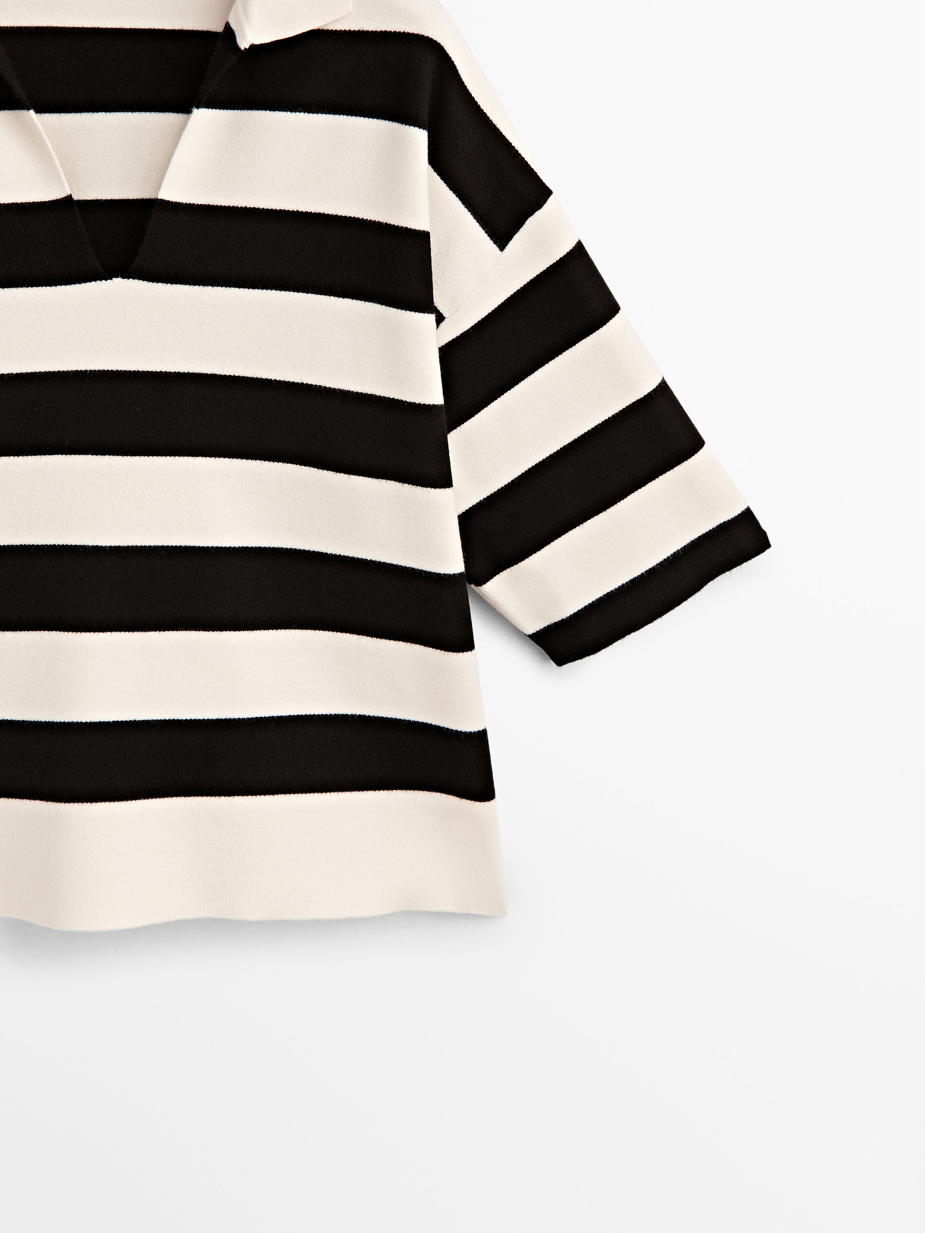 Jersey polo rayas manga corta - CRUDO