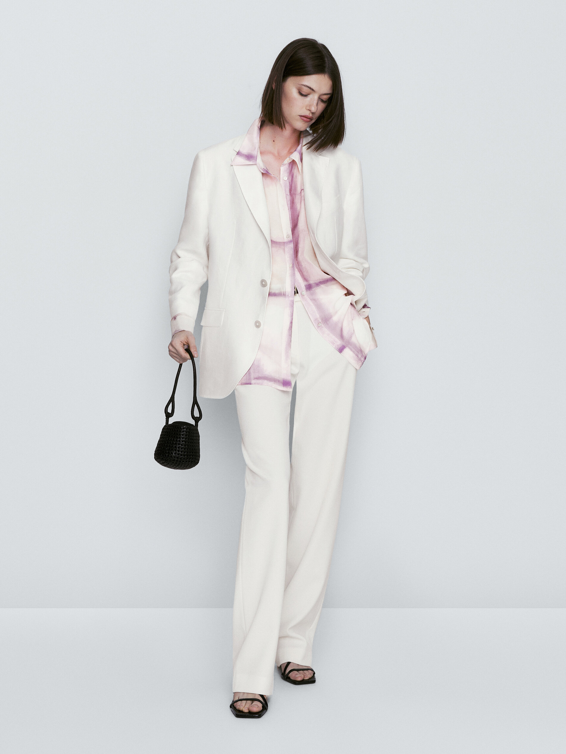 Camisa estampado difuminado - LILA