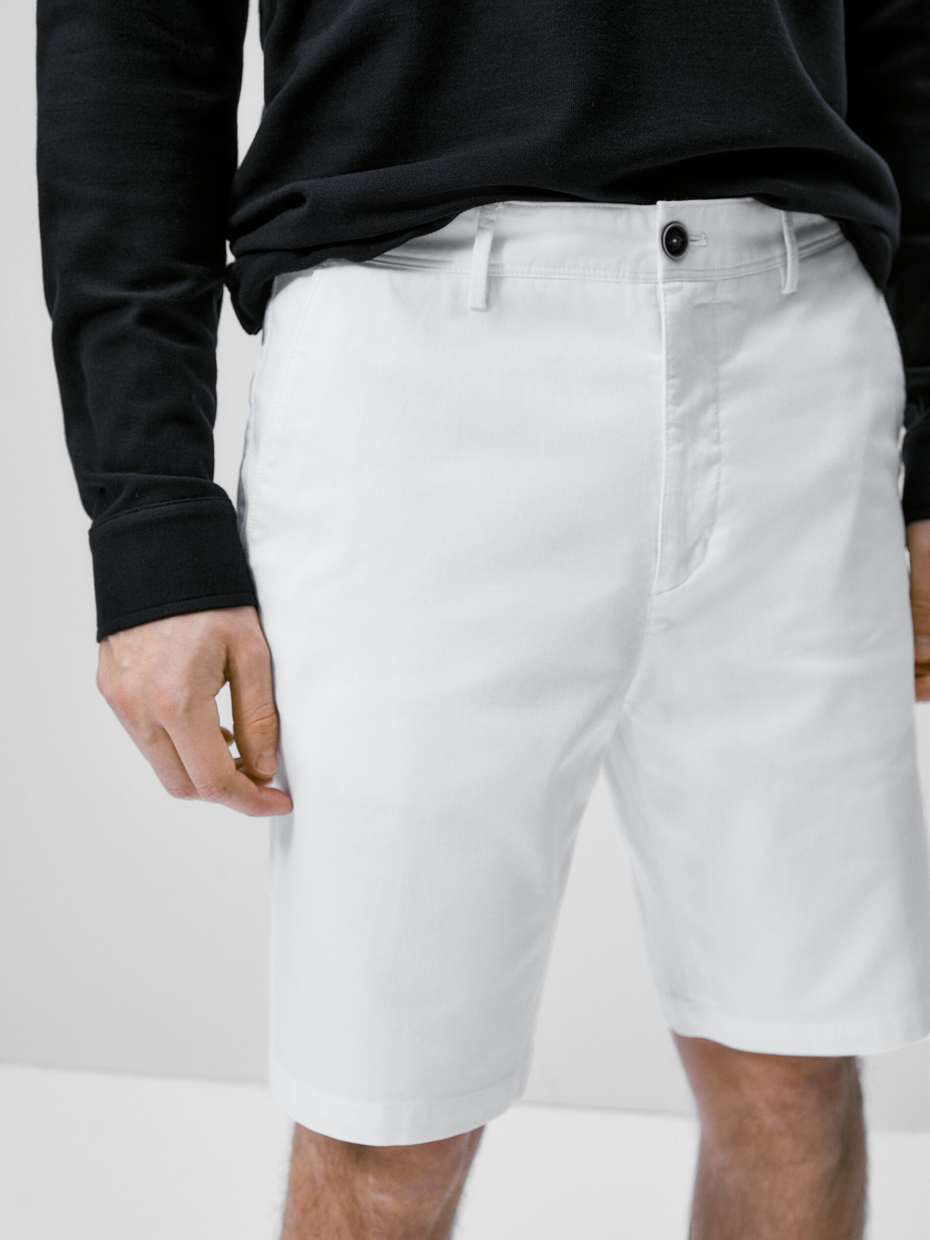 Bermuda microestructura algodón - BLANCO