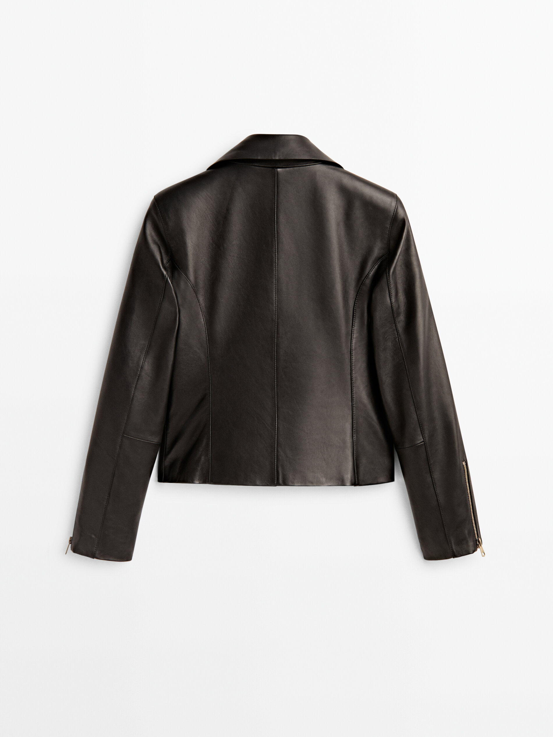 Chaqueta biker piel napa - NEGRO