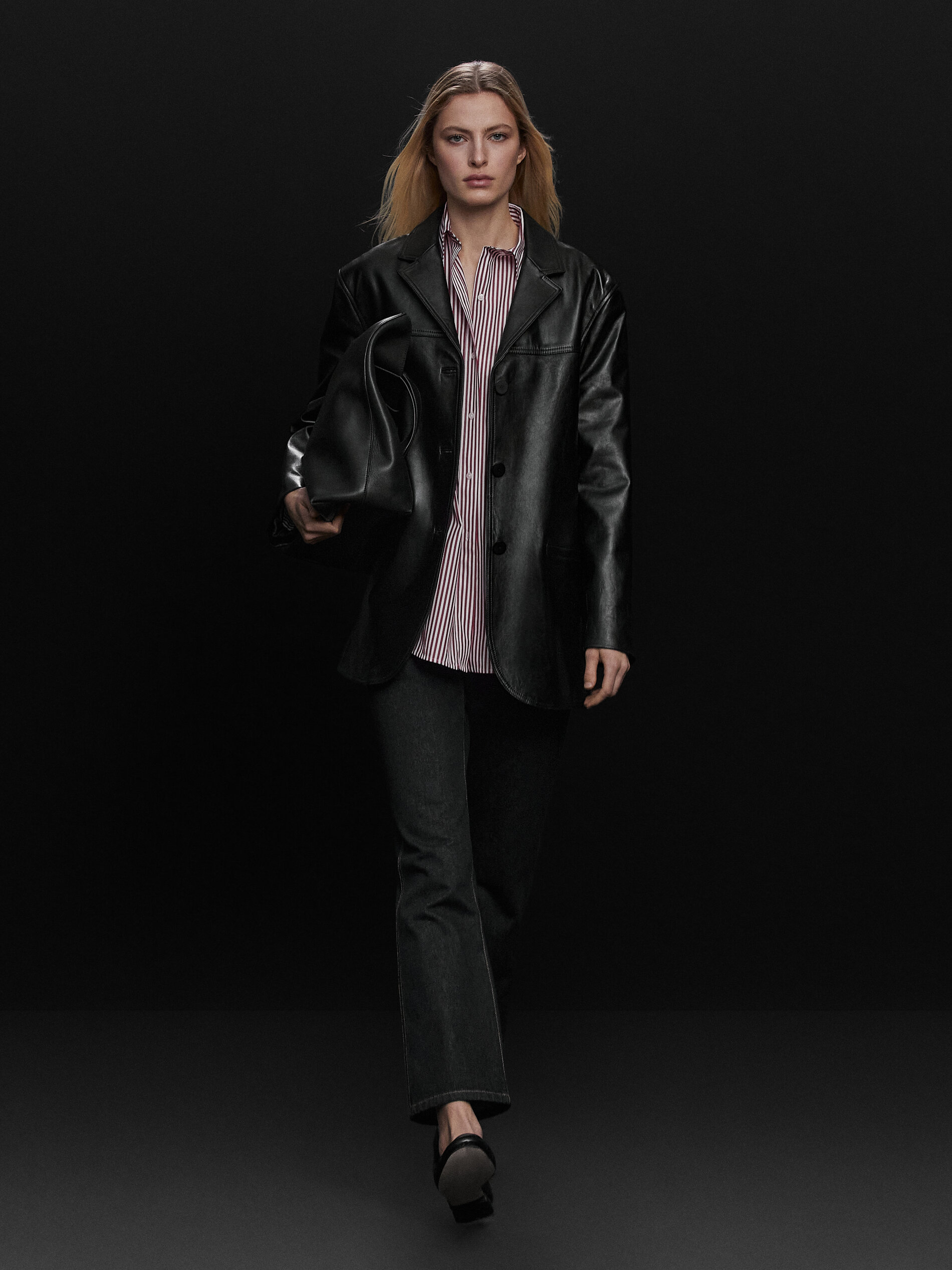 Americana piel napa - NEGRO