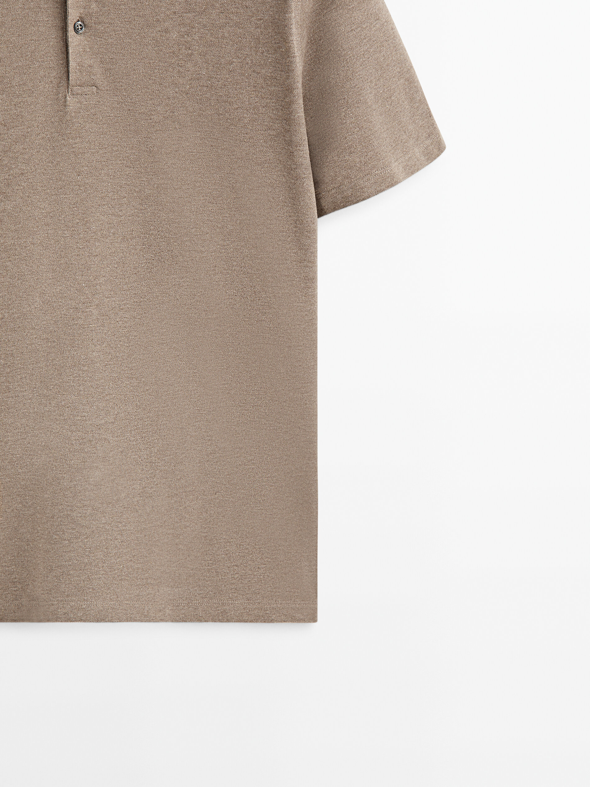 Polo manga corta contraste algodón - VISÓN