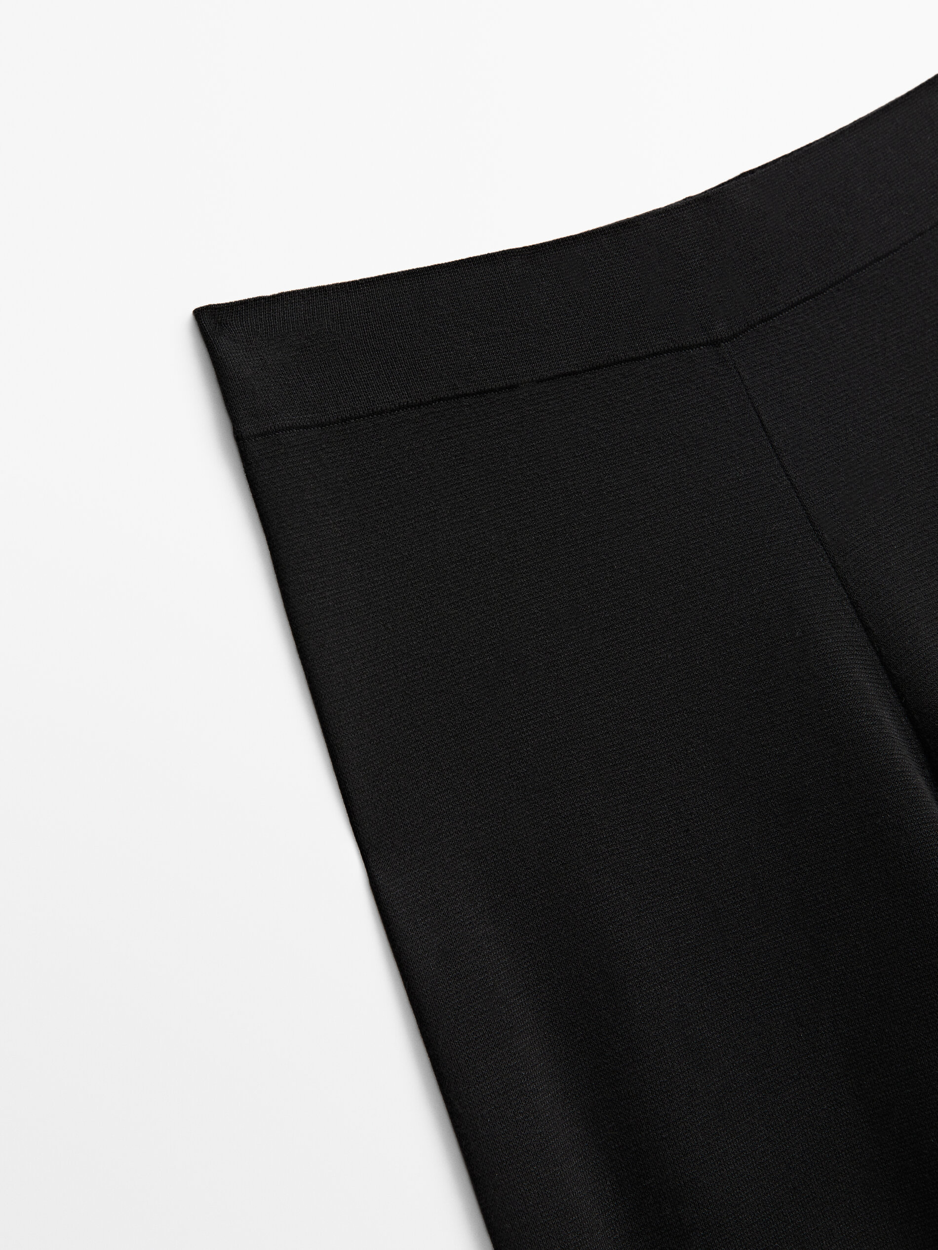 Pantalón de punto negro recto - NEGRO