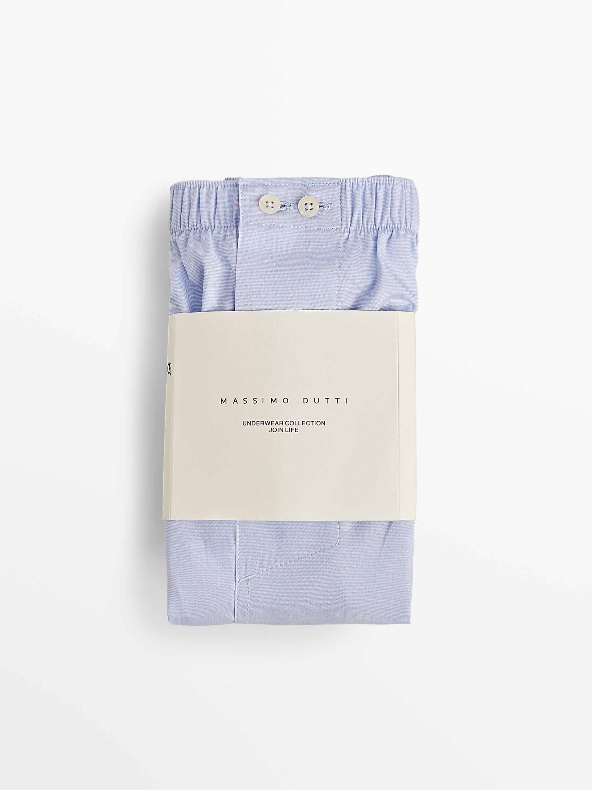 Calzoncillo algodón fil a fil - CELESTE