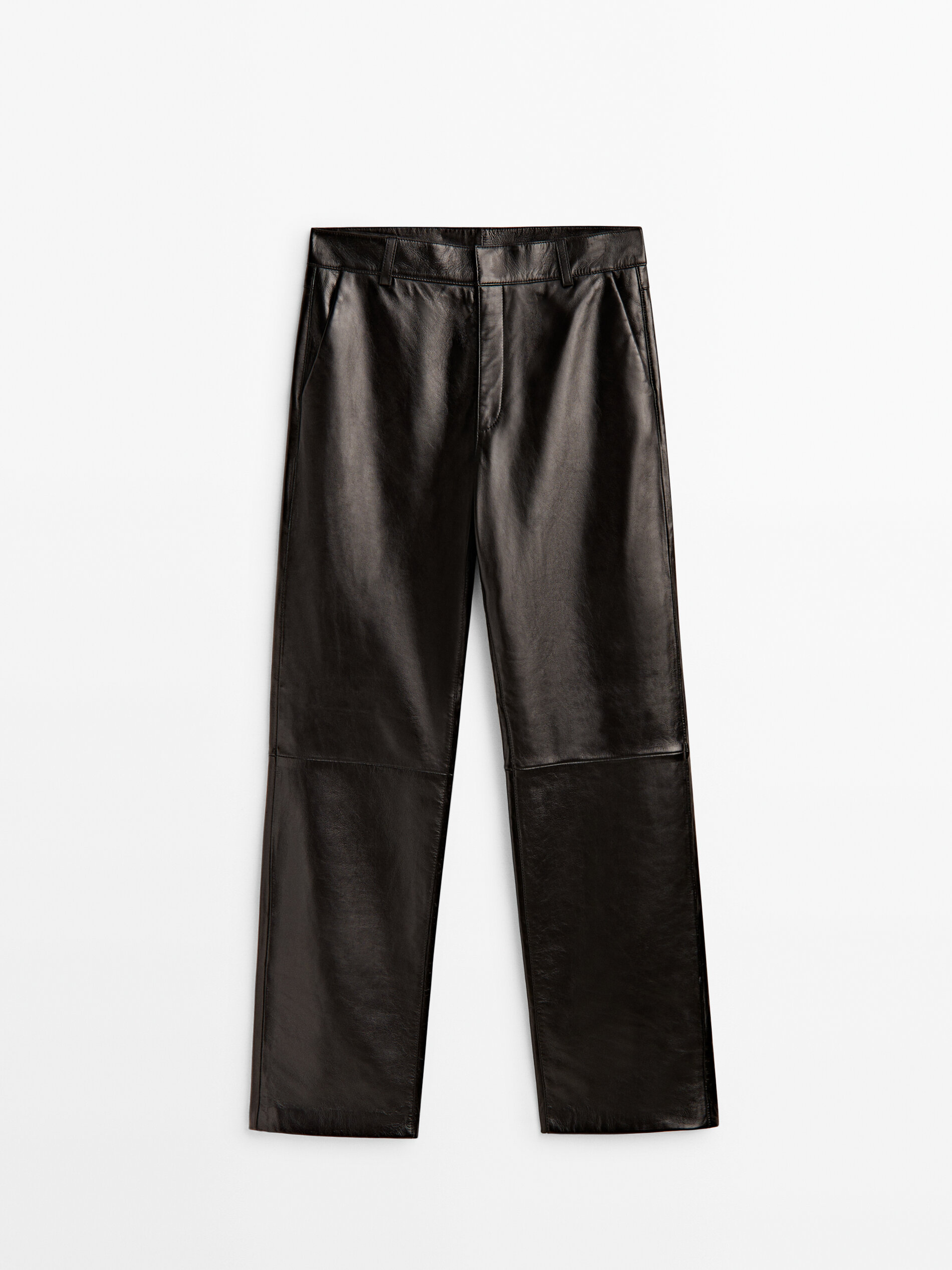 Pantalón negro piel napa - NEGRO