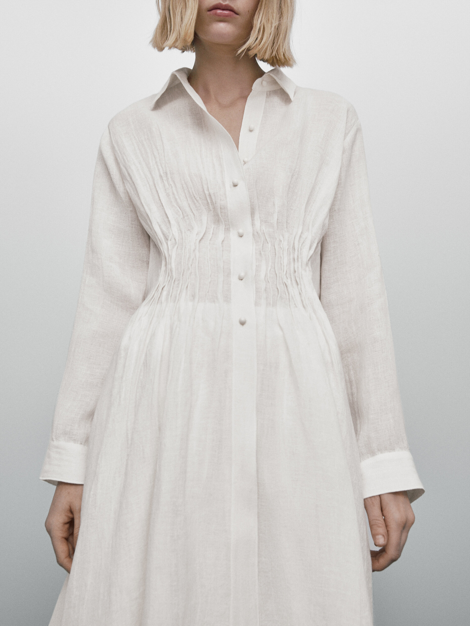 Blusón pliegues Limited Edition - CRUDO