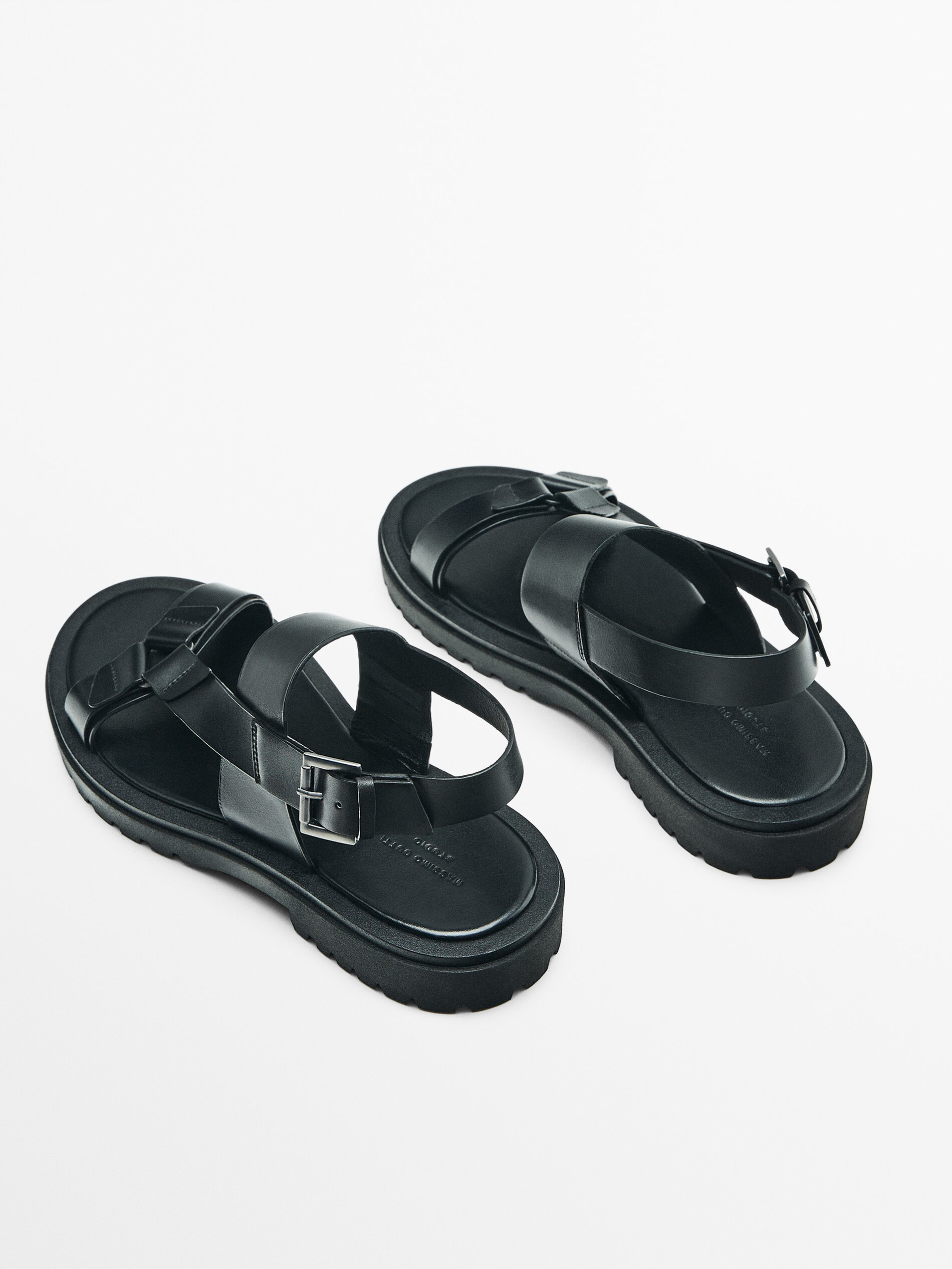 Sandalia piel negra - Studio - NEGRO