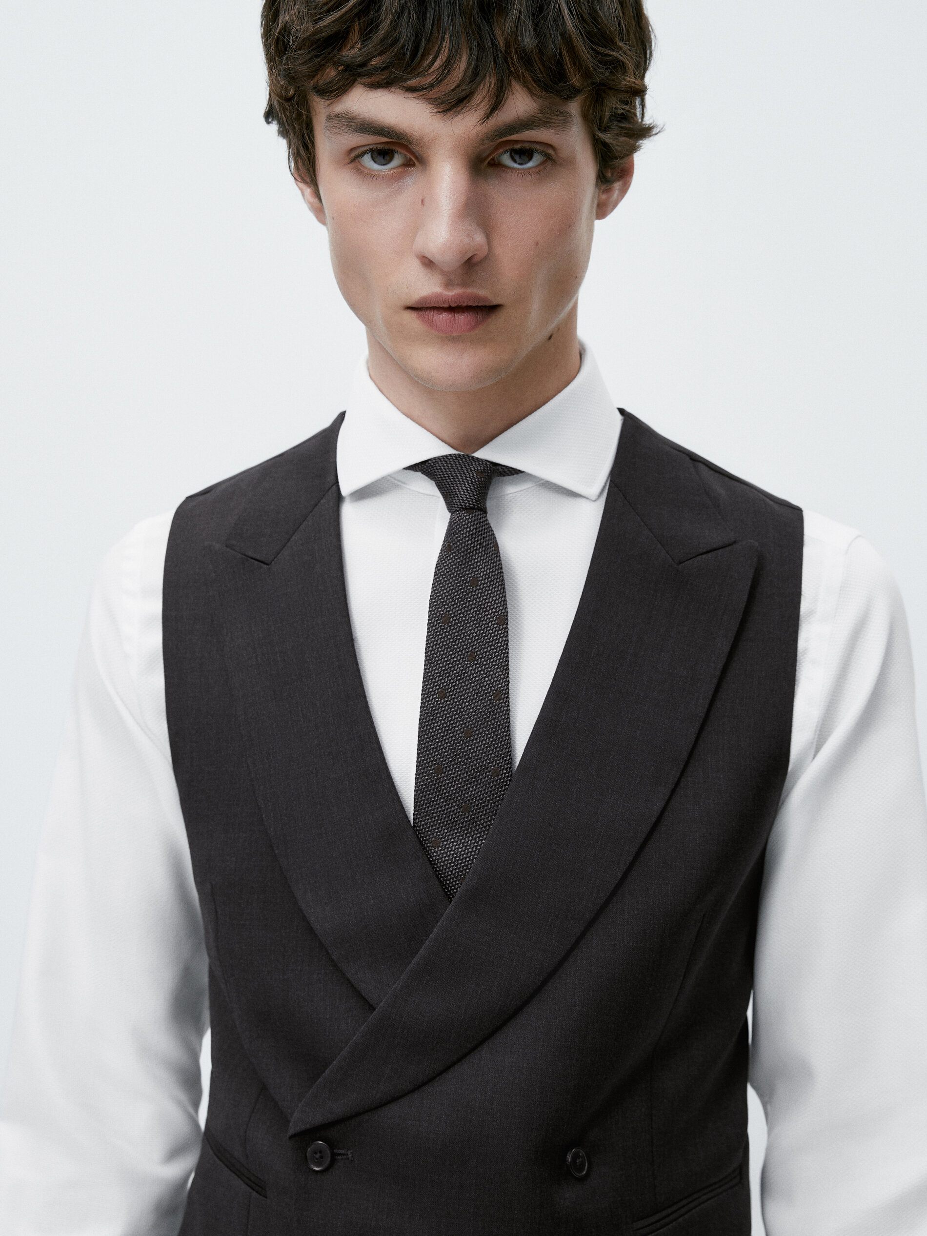 Chaleco traje lana gris - MARENGO