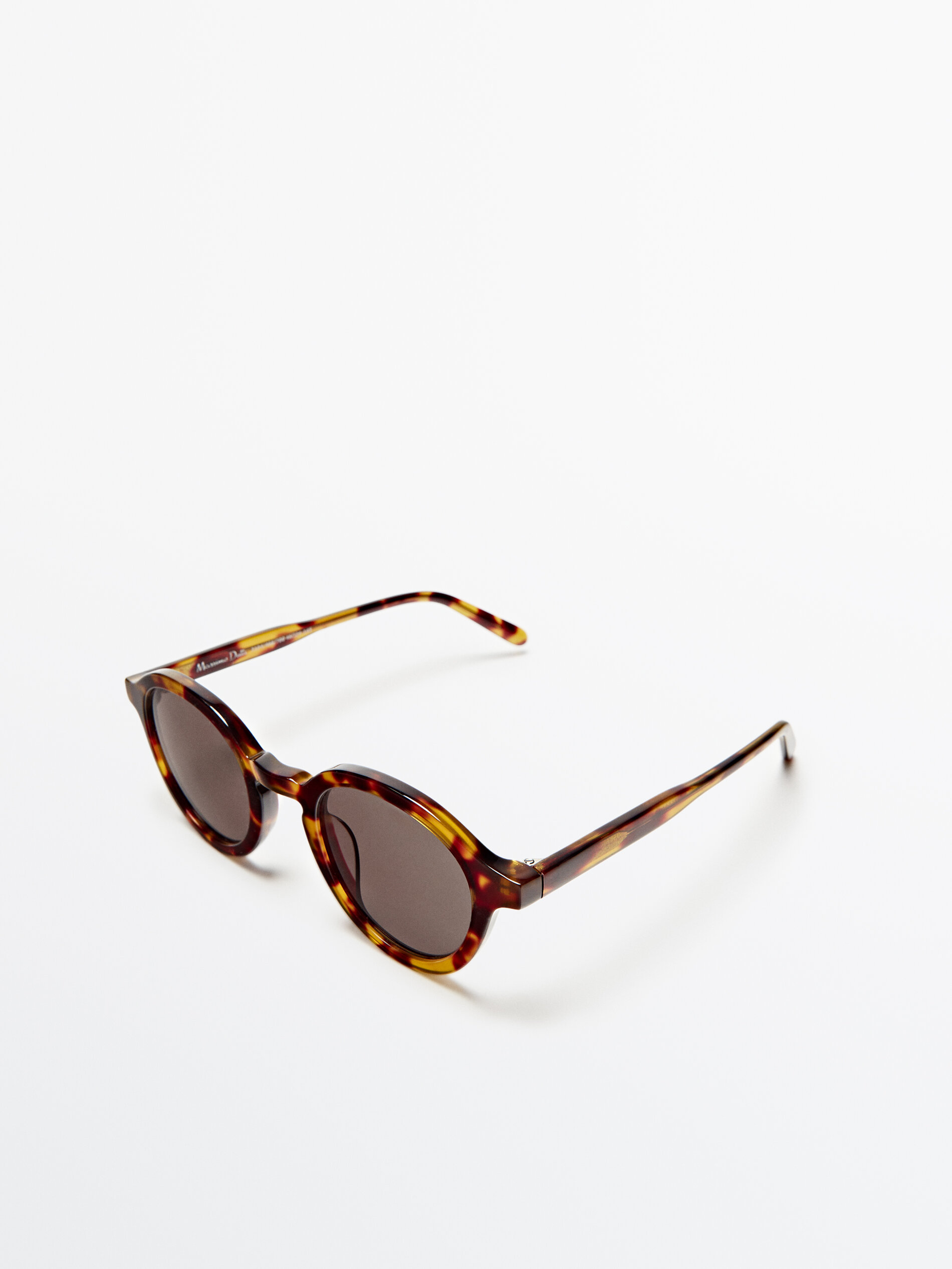 Gafas de sol redondas efecto carey - MARRÓN