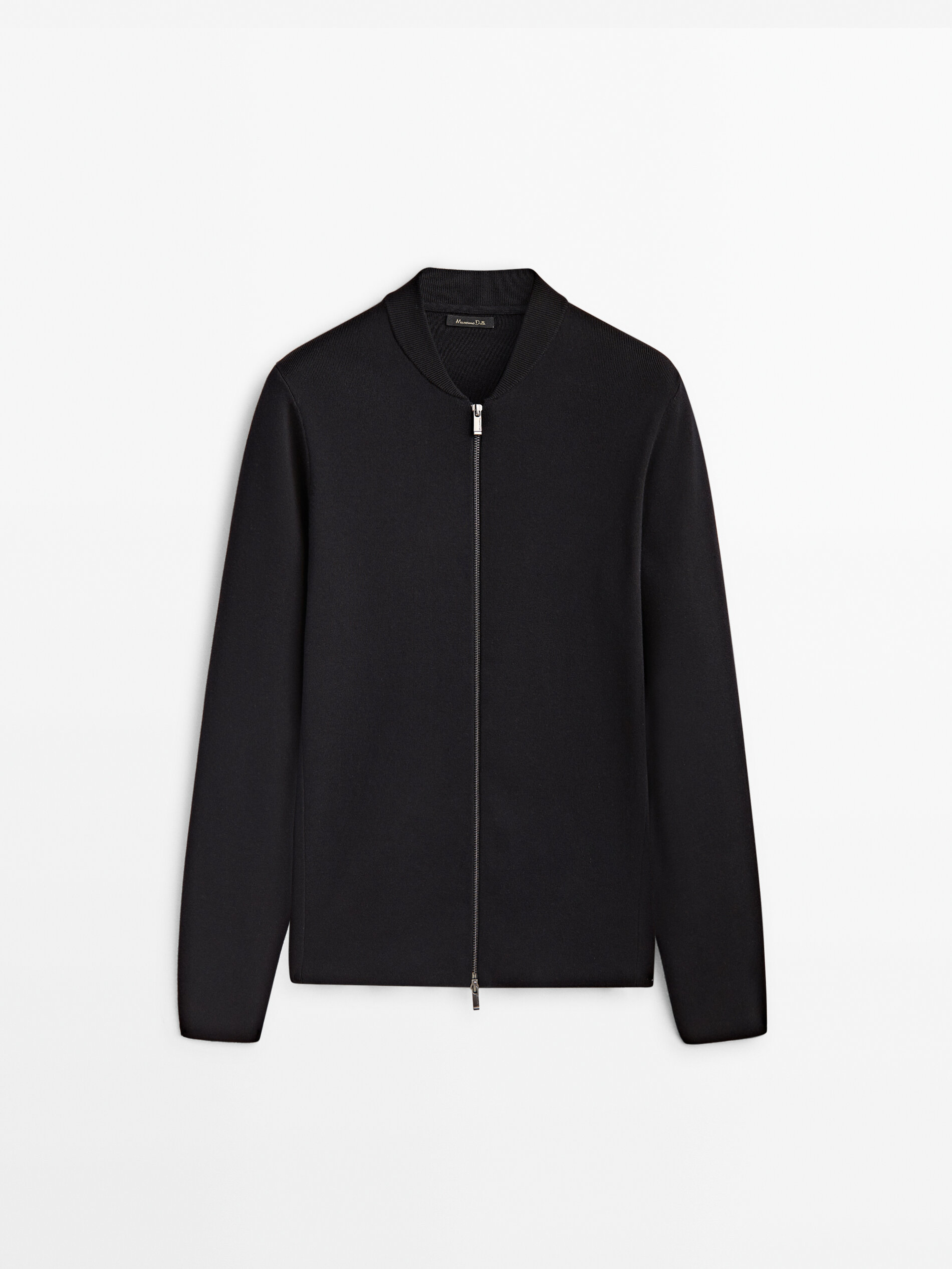 Cárdigan de punto tipo bomber - AZUL MARINO