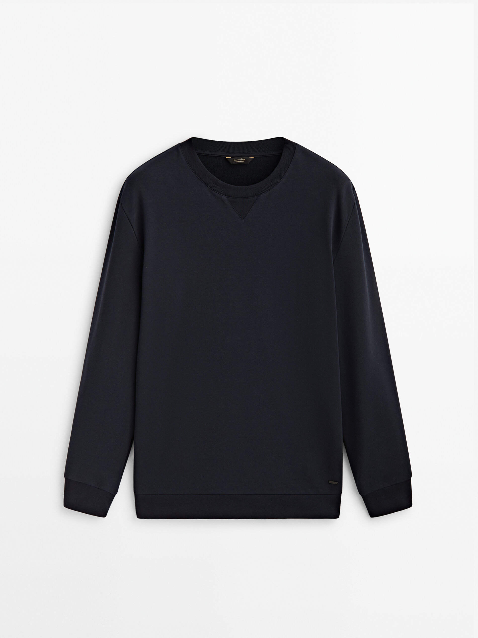 Sudadera lisa mezcla algodón - AZUL MARINO