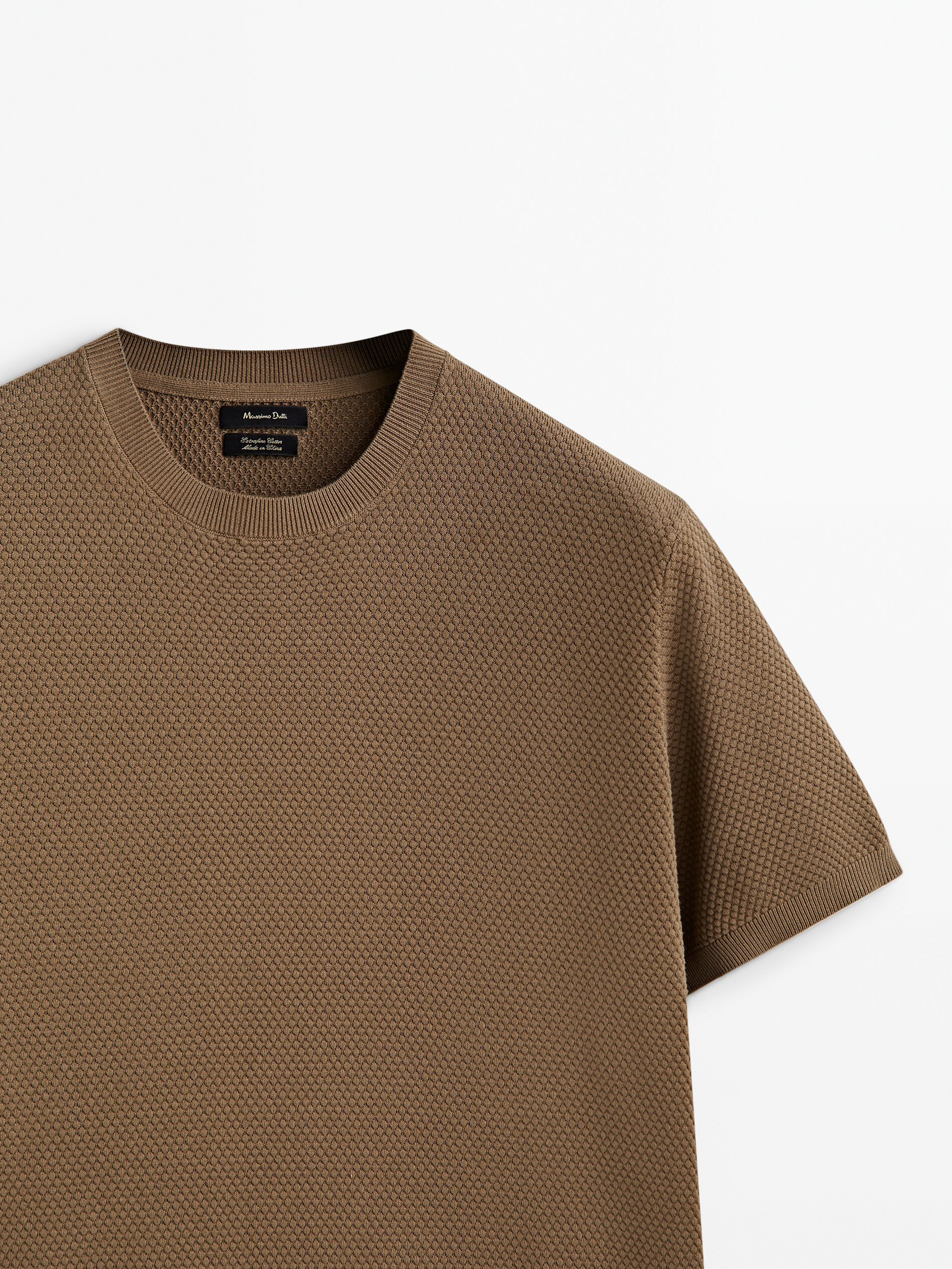 Jersey punto estructura manga corta - Rojo vino