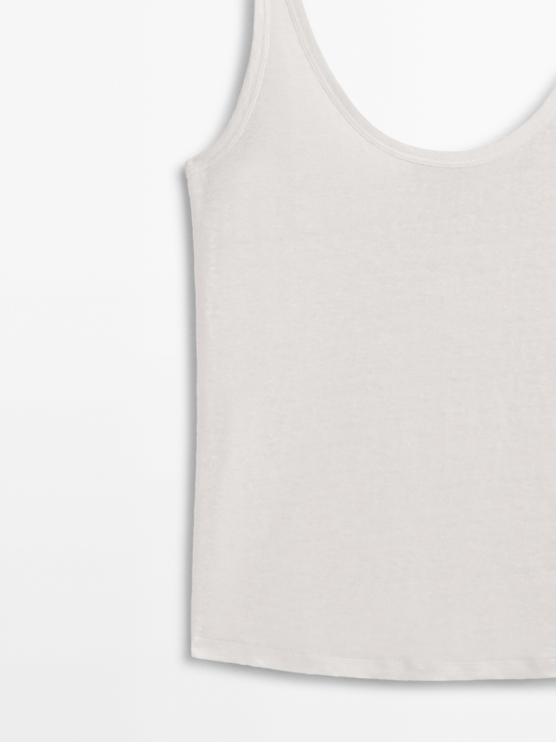 Camiseta lino tirantes - CRUDO