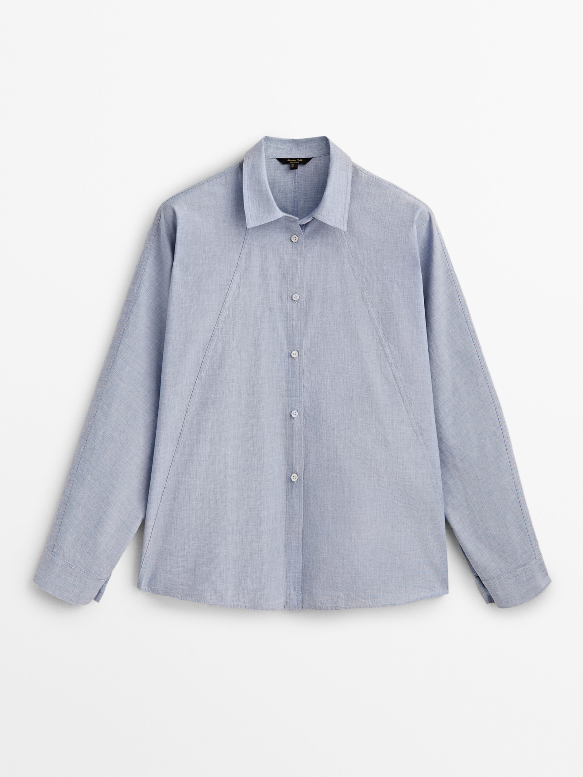 Camisa algodón chambray - AZUL
