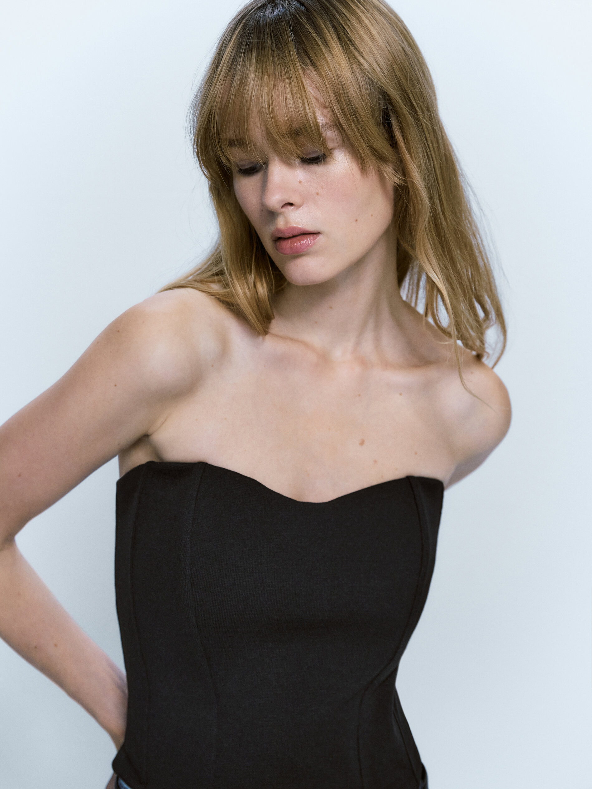 Top bustier negro - NEGRO