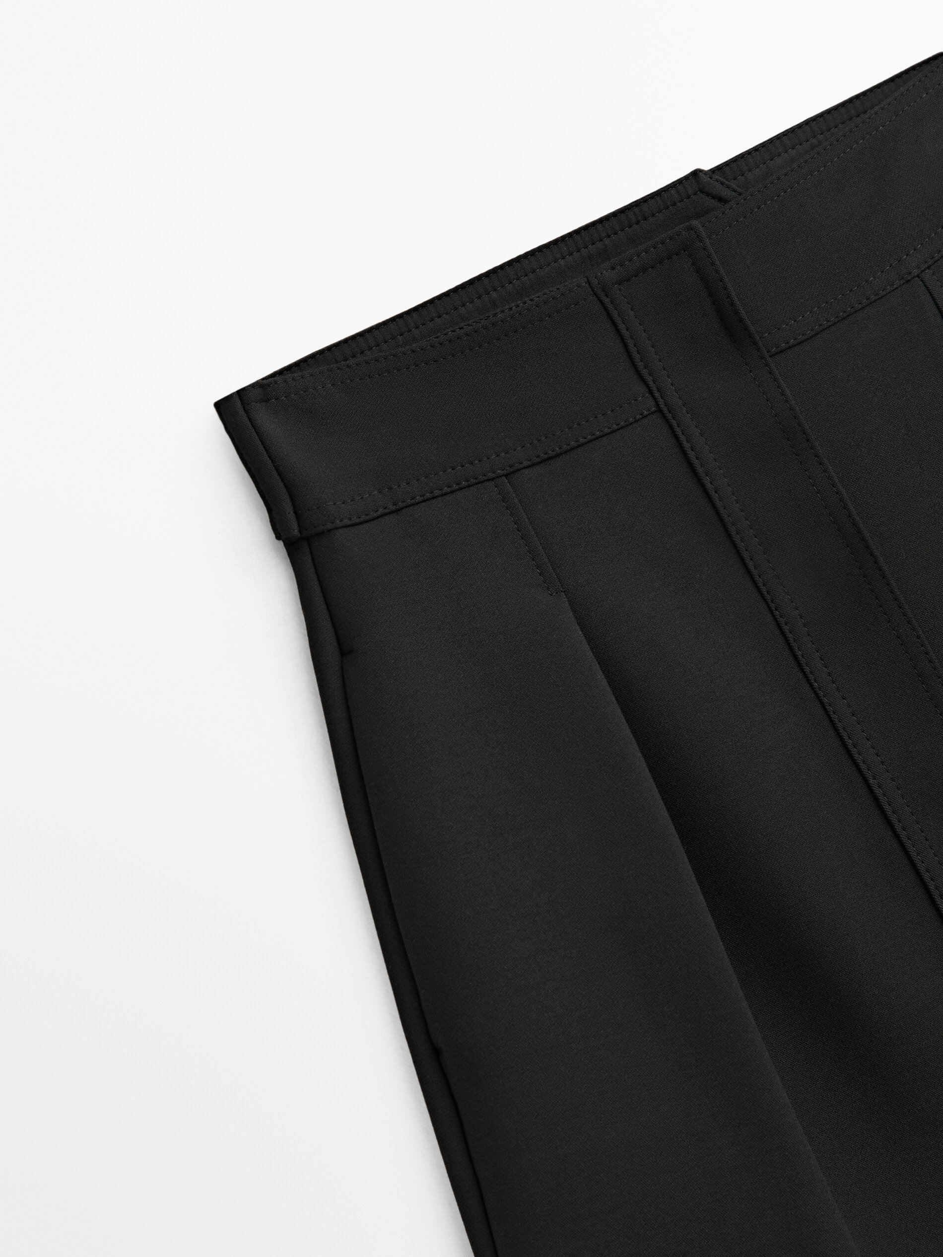 Mini falda pinzas - NEGRO