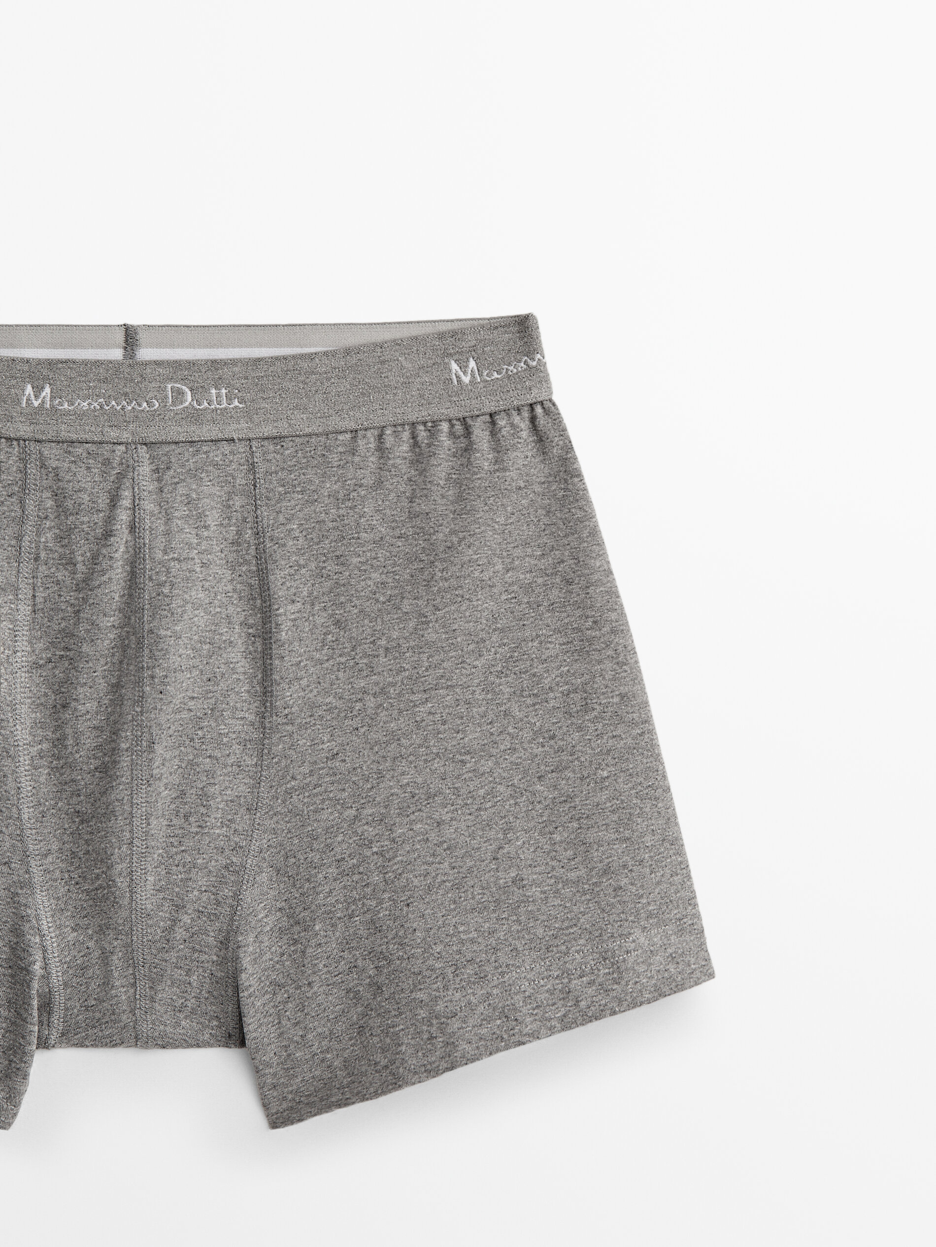 Calzoncillo bóxer liso mezcla algodón - GRIS VIGORÉ