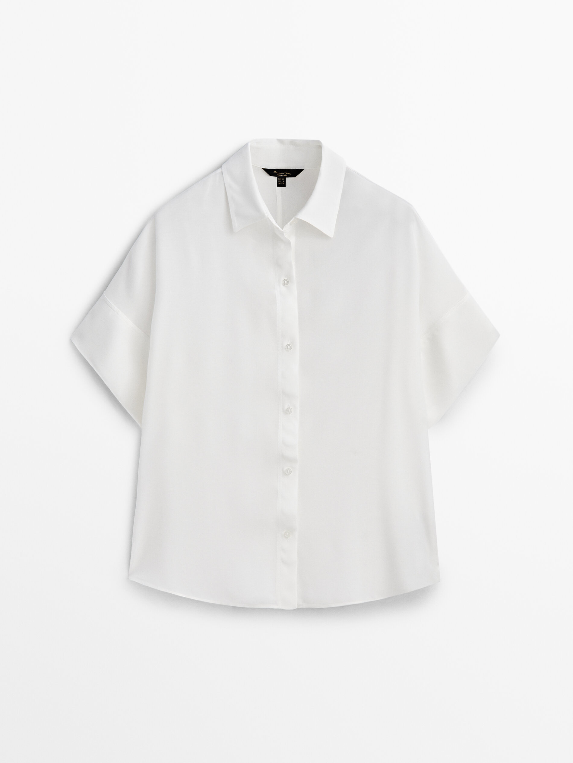 Camisa fluida manga corta - BLANCO