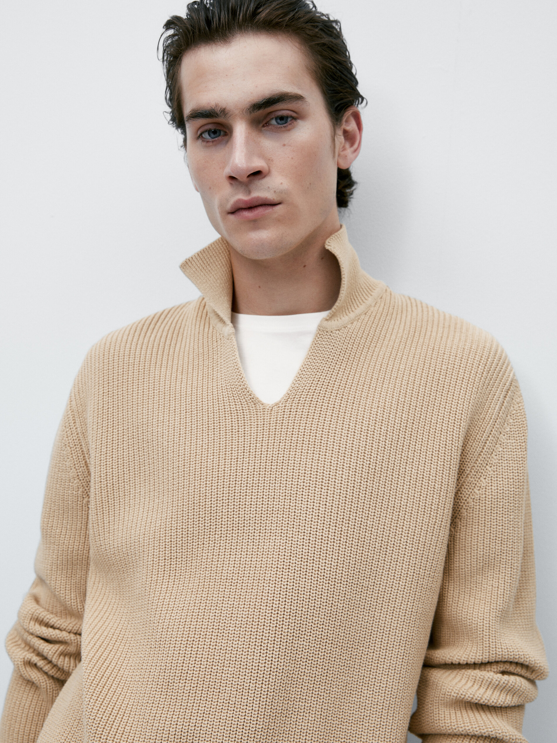 Jersey cuello polo contraste puño - ARENA CLARO