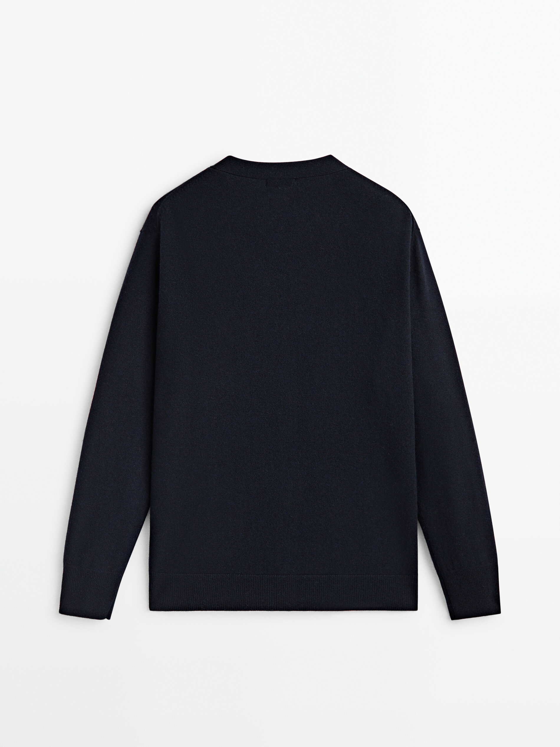 Cárdigan botones mezcla lana cashmere - AZUL MARINO