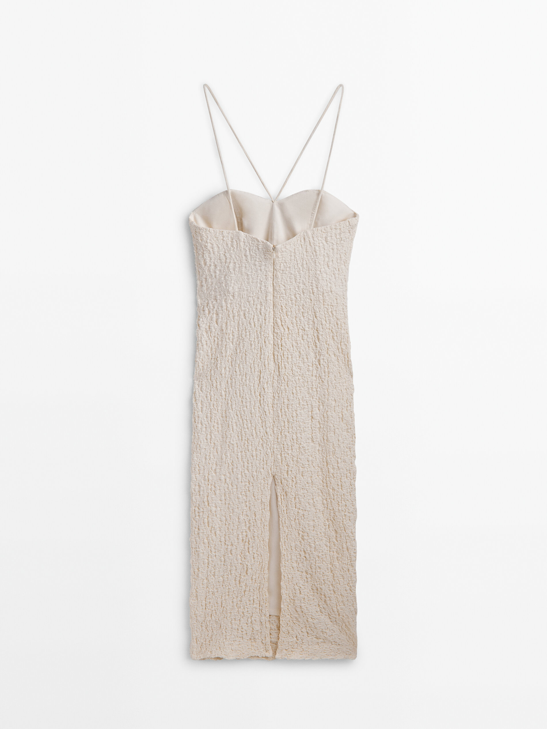 Vestido corsetero estructura tirantes -Studio - CRUDO