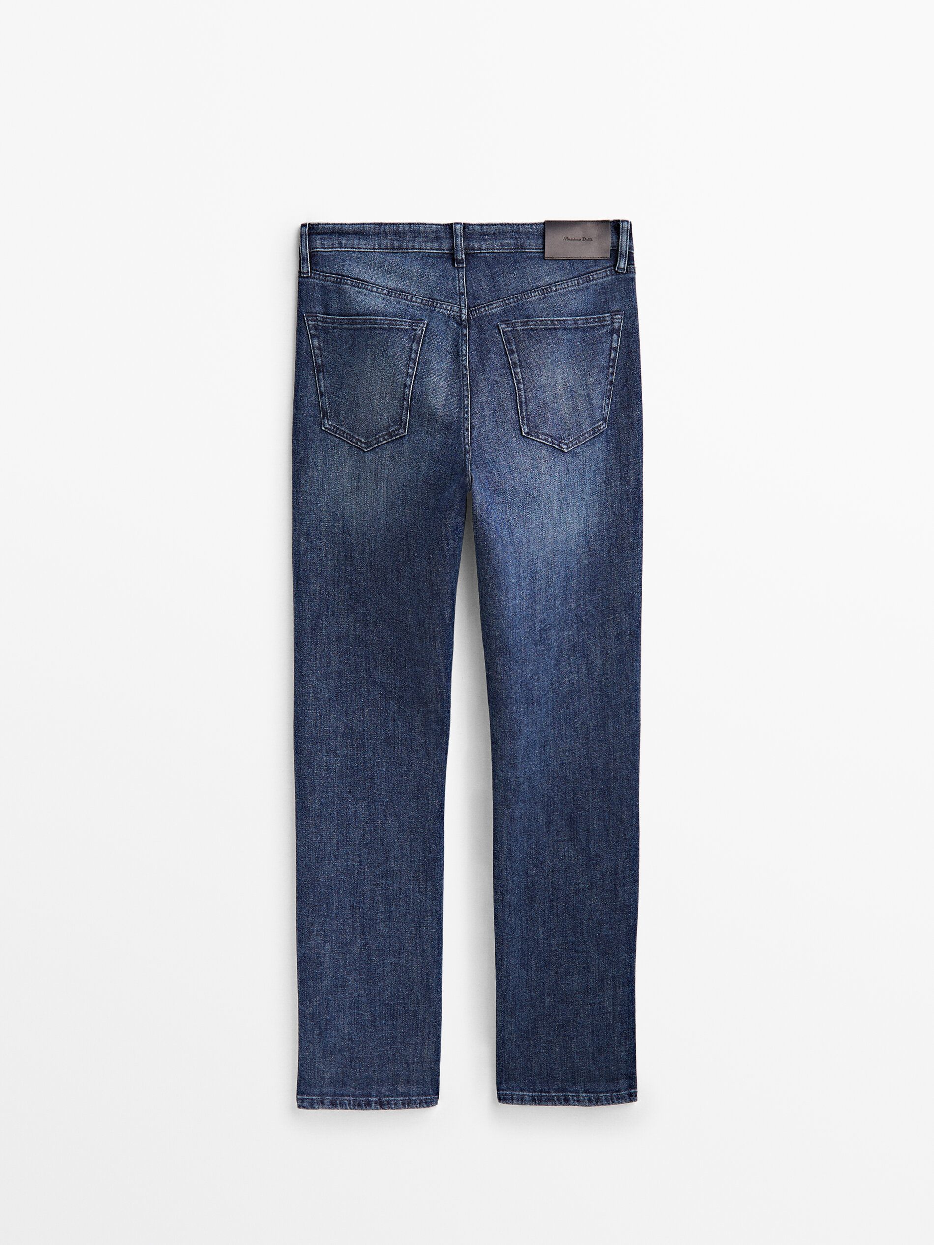 Pantalón vaquero stone wash regular fit - INDIGO