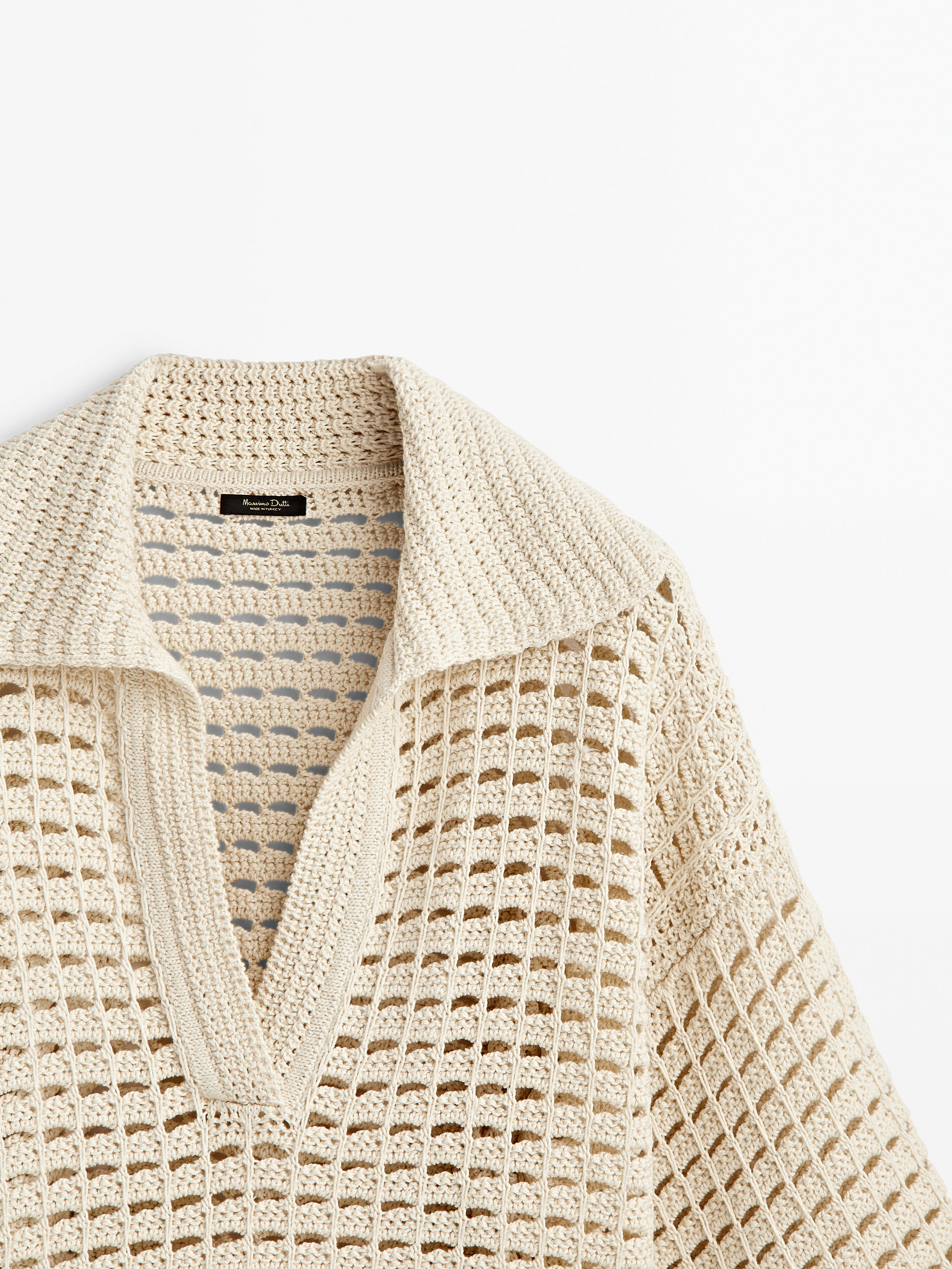 Jersey polo crochet - BEIGE