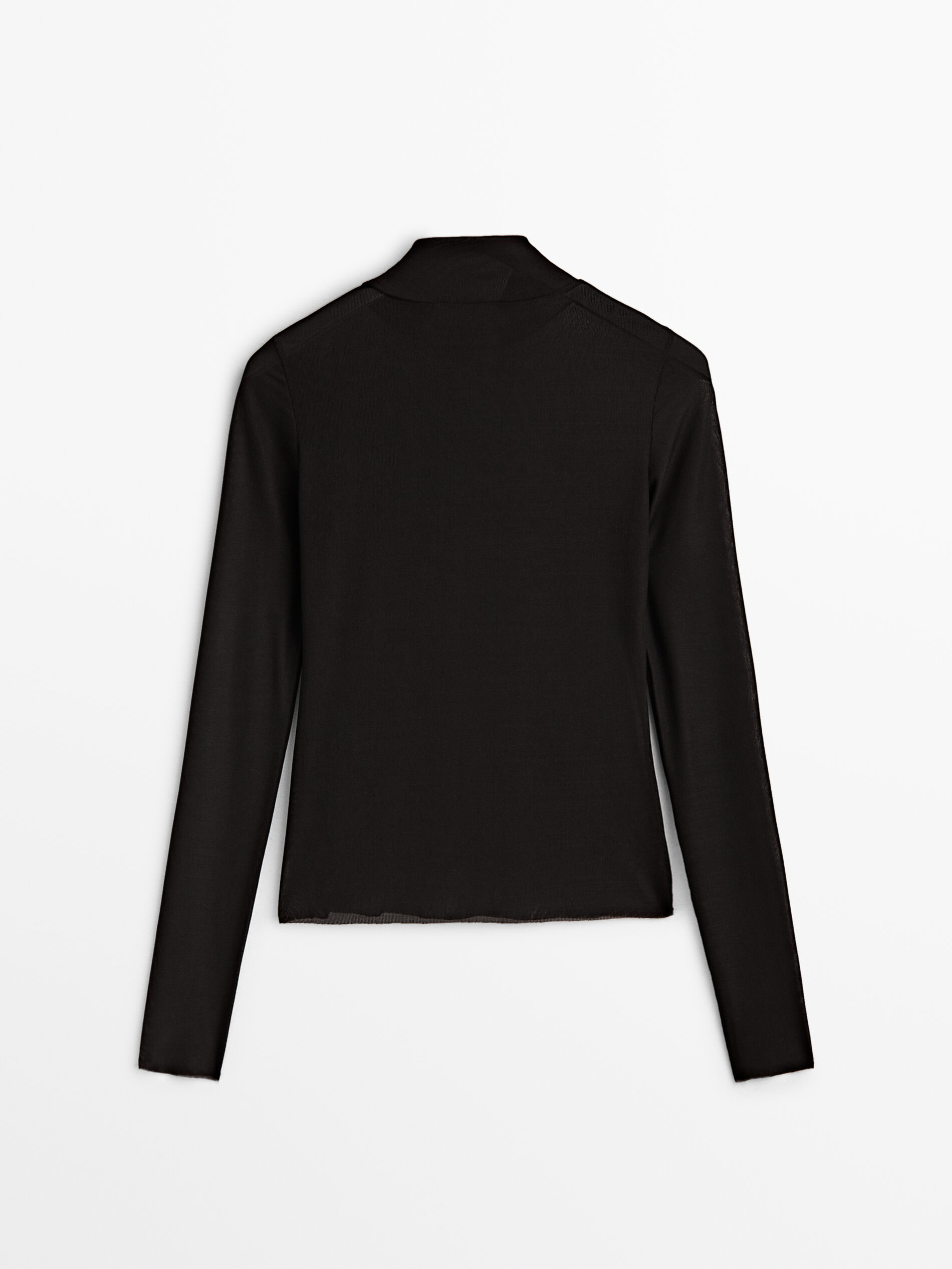 Camiseta semitransparente -Studio - NEGRO