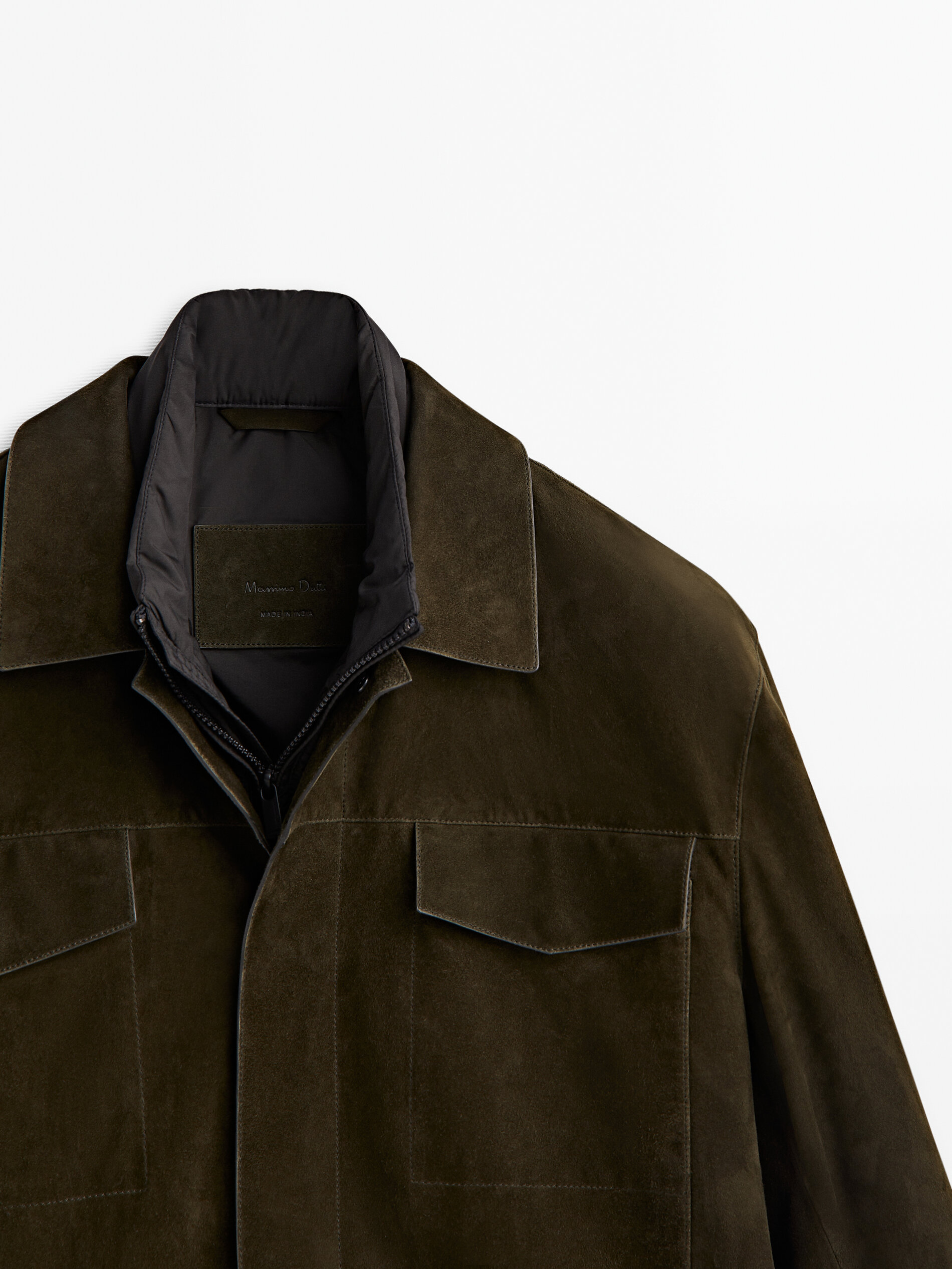 Sobrecamisa ante chaleco desmontable - KAKI OSCURO