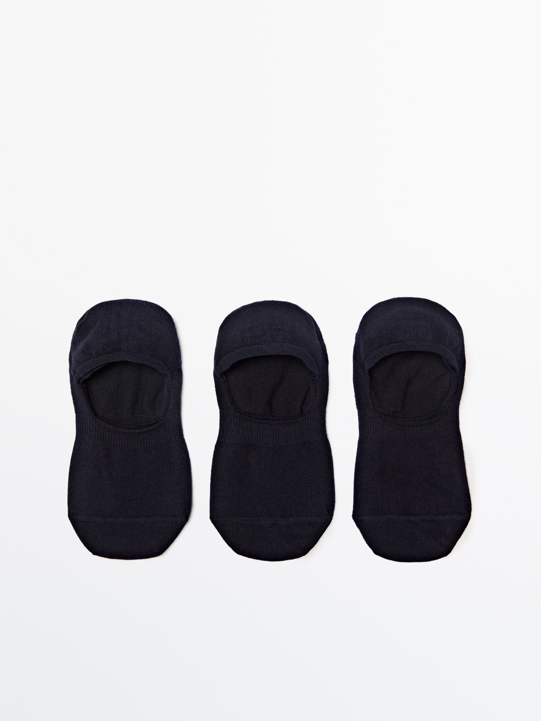 Pack 3 calcetines invisibles mezcla algodón - AZUL MARINO