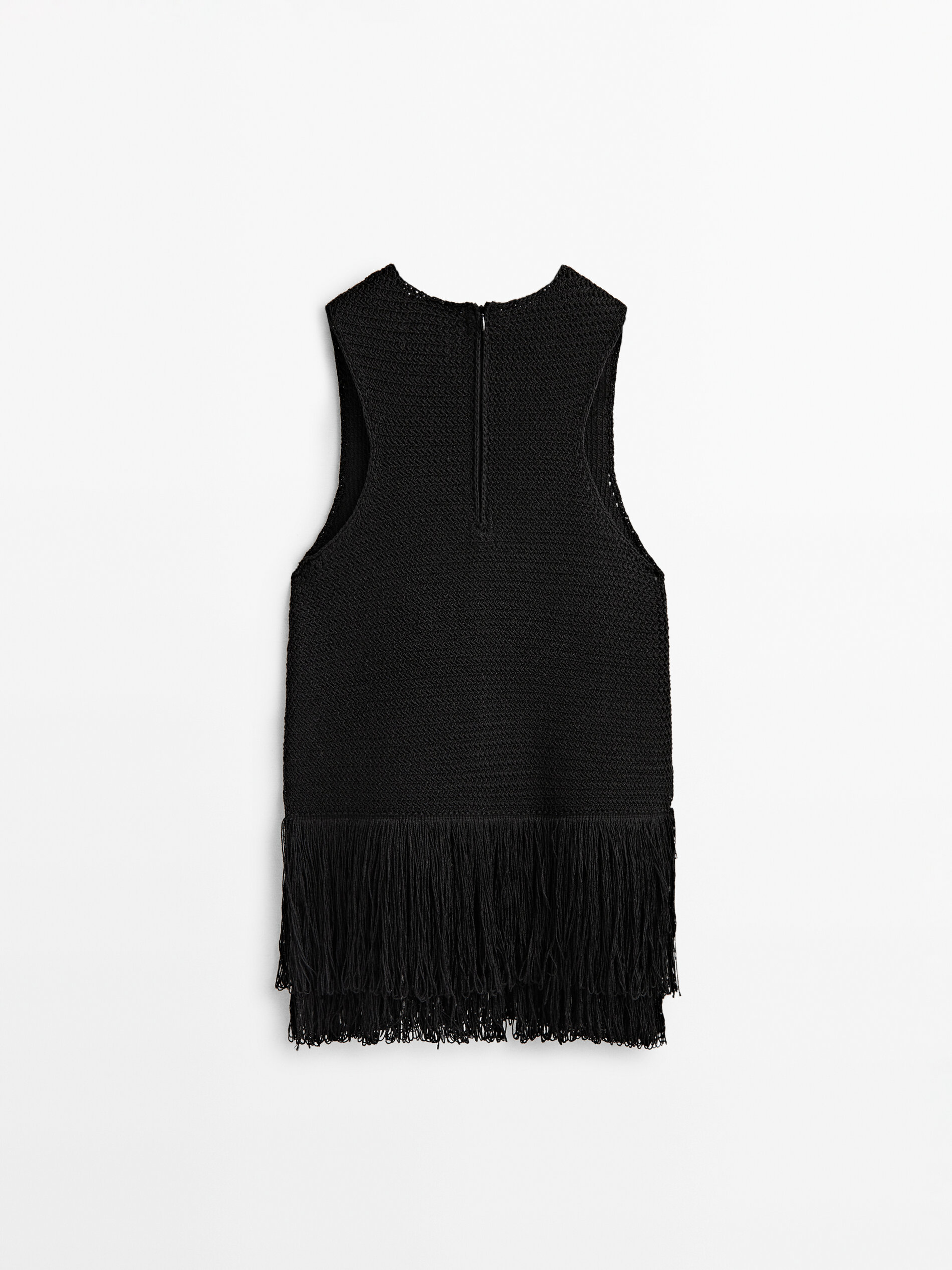 Top punto detalle flecos Limited edition - NEGRO