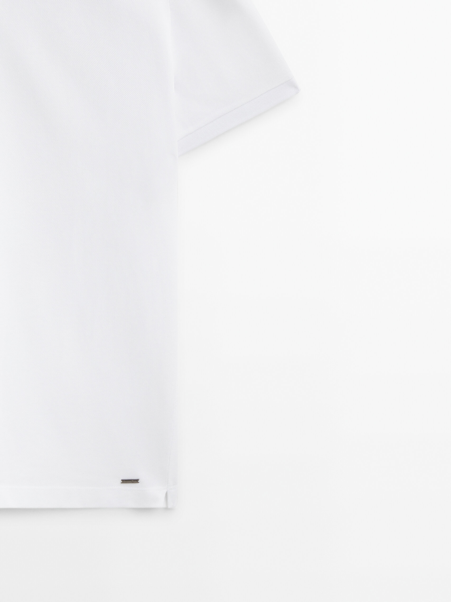 Polo piqué 100% algodón - BLANCO