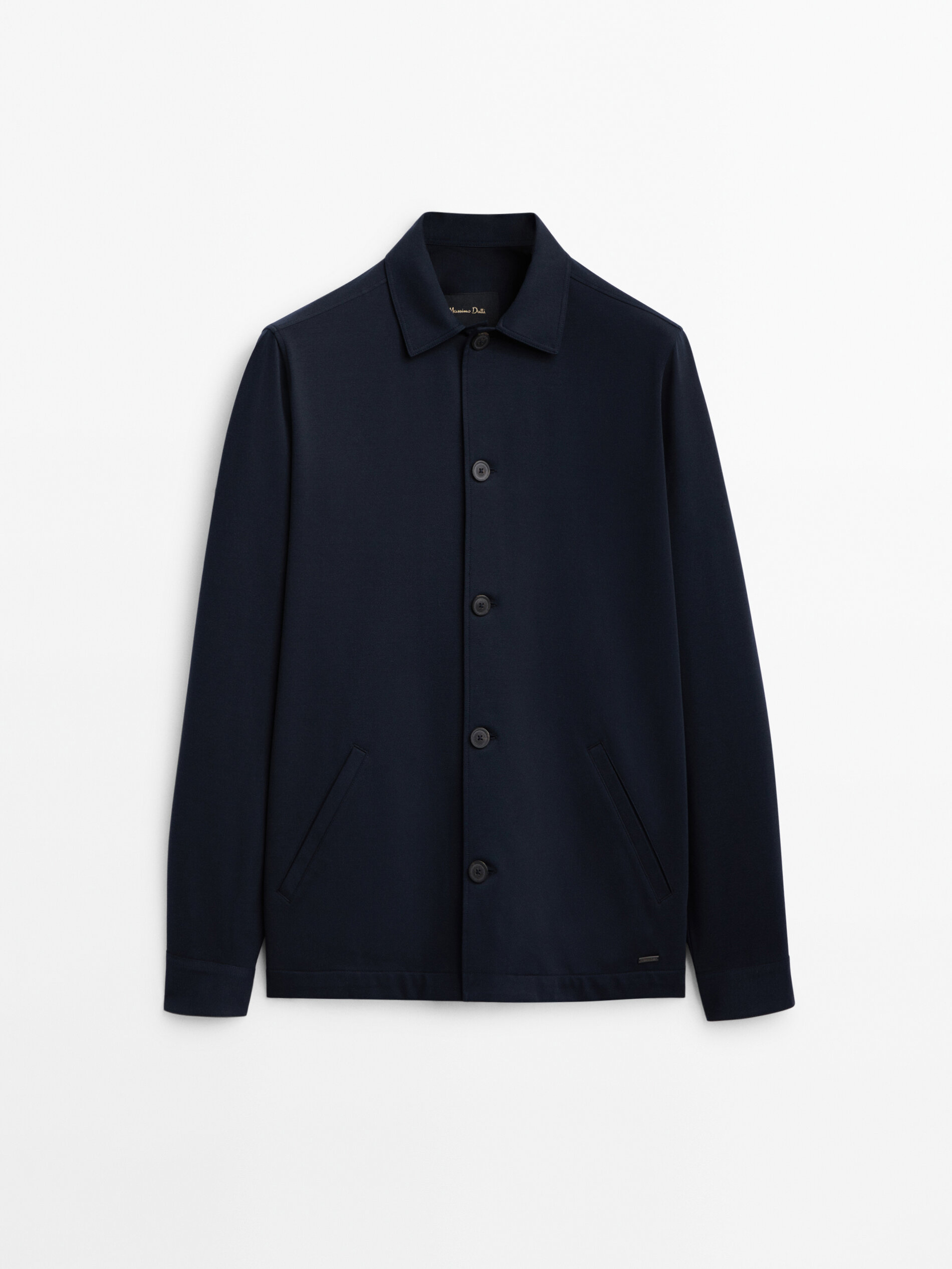 Sobrecamisa sarga mezcla algodón - AZUL MARINO