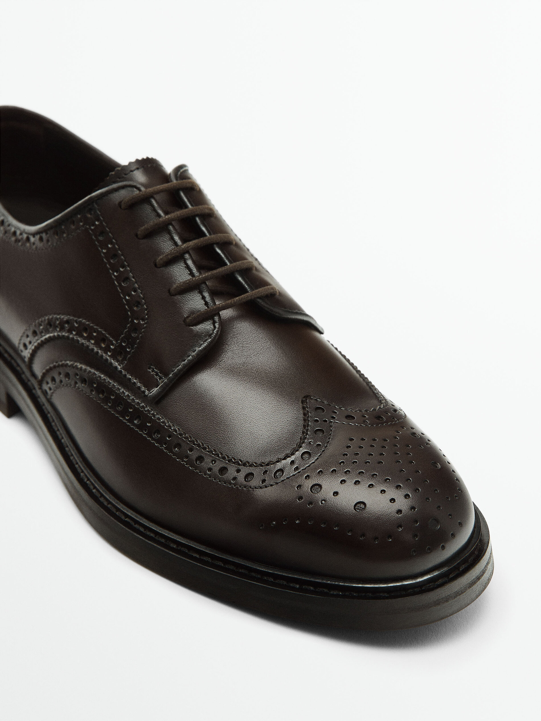 Zapato brogue marrón - MARRÓN