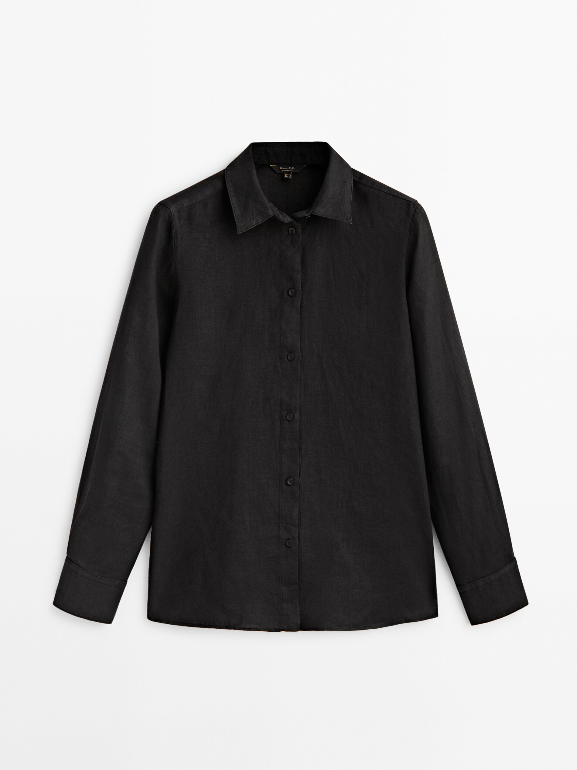 Camisa 100% lino - NEGRO