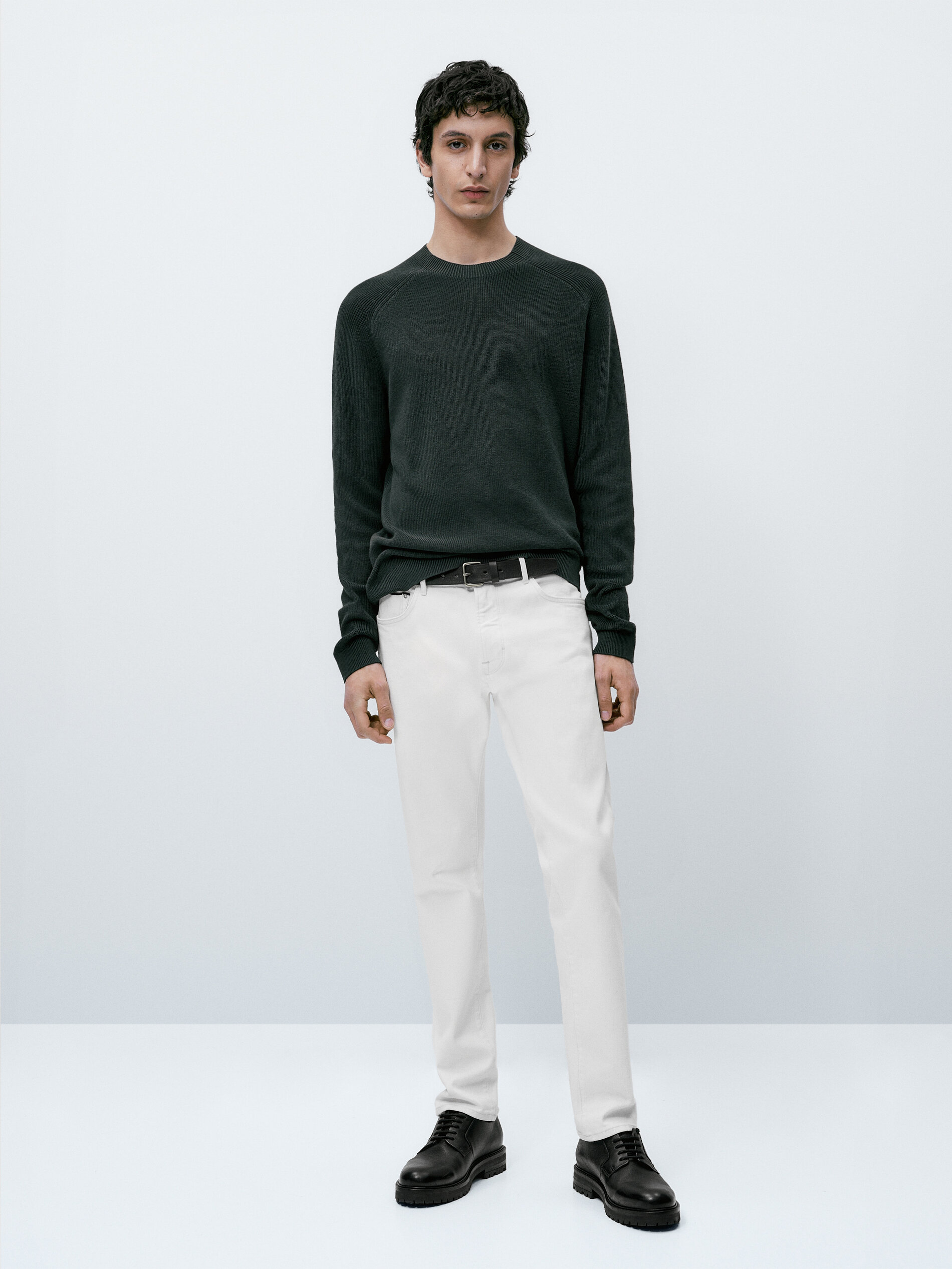 Jersey de punto estructura cuello redondo - BOTELLA