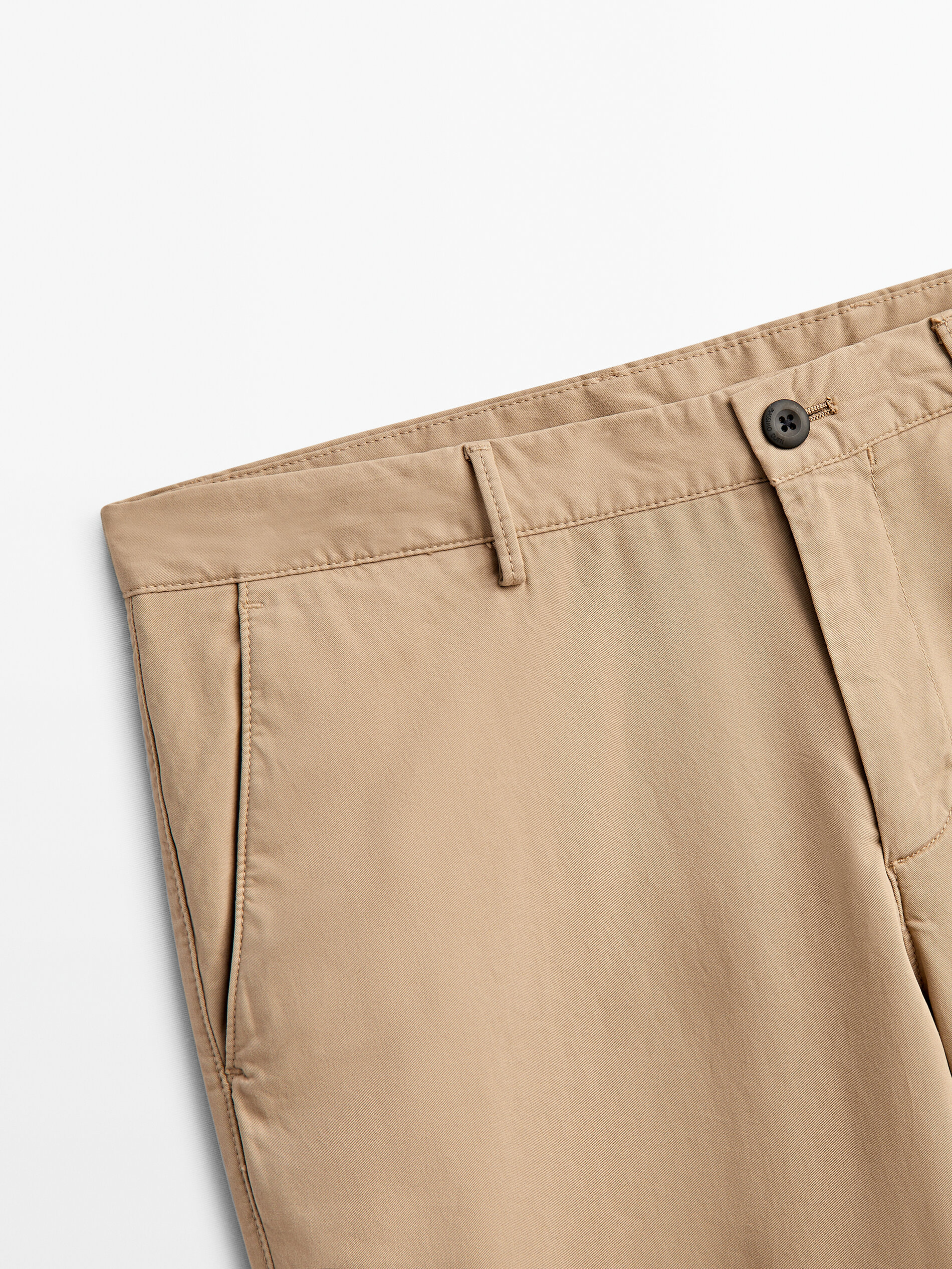 Pantalón chino regular fit algodón - BEIGE