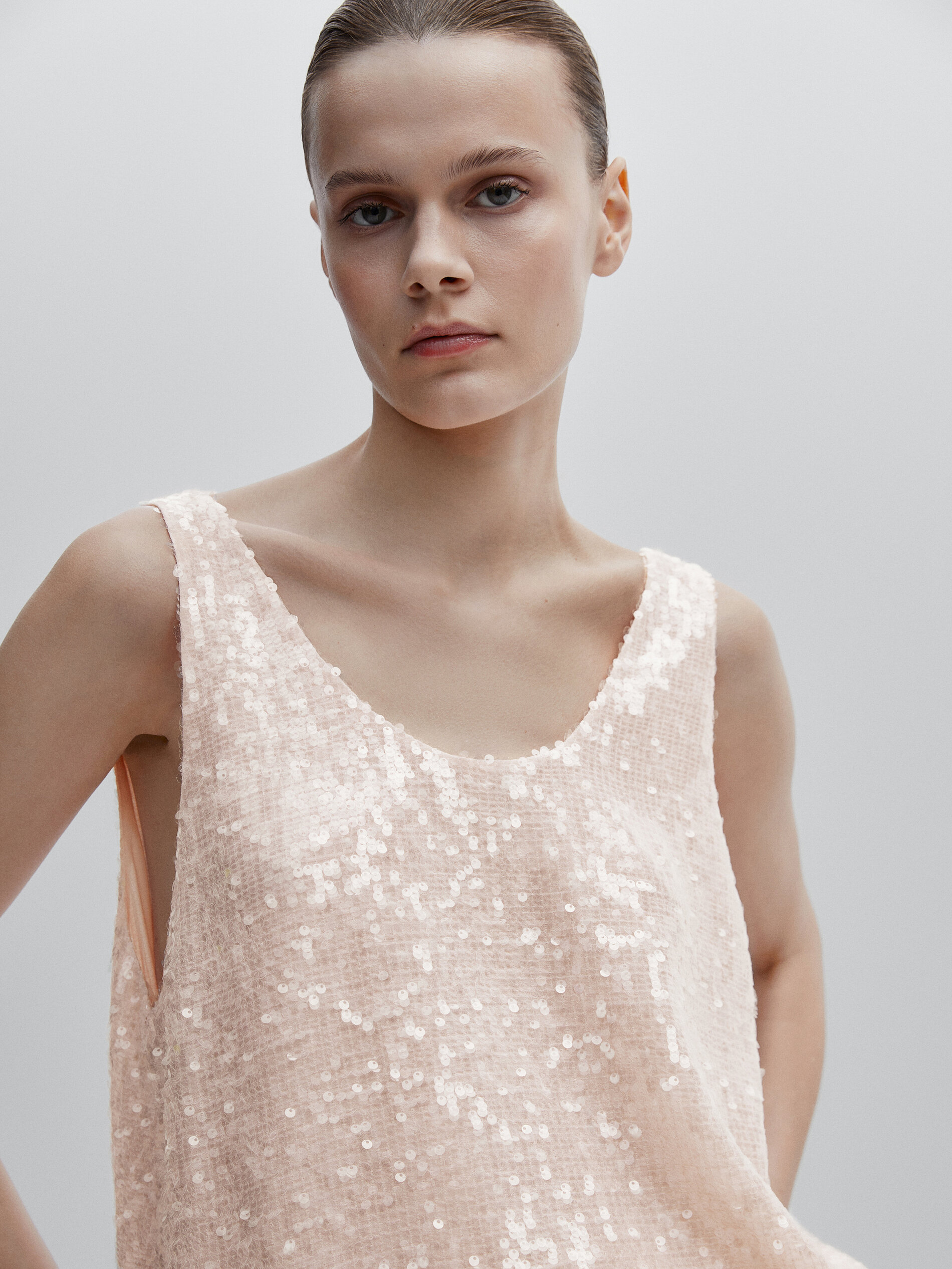 Top lentejuelas -Studio - ROSA